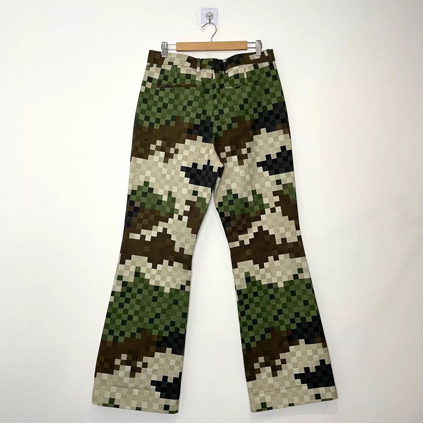Louis Vuitton LV x Pharrell Camo Checkerboard Wide-Leg Pants Size US 34 / EU 50 - 2 Thumbnail