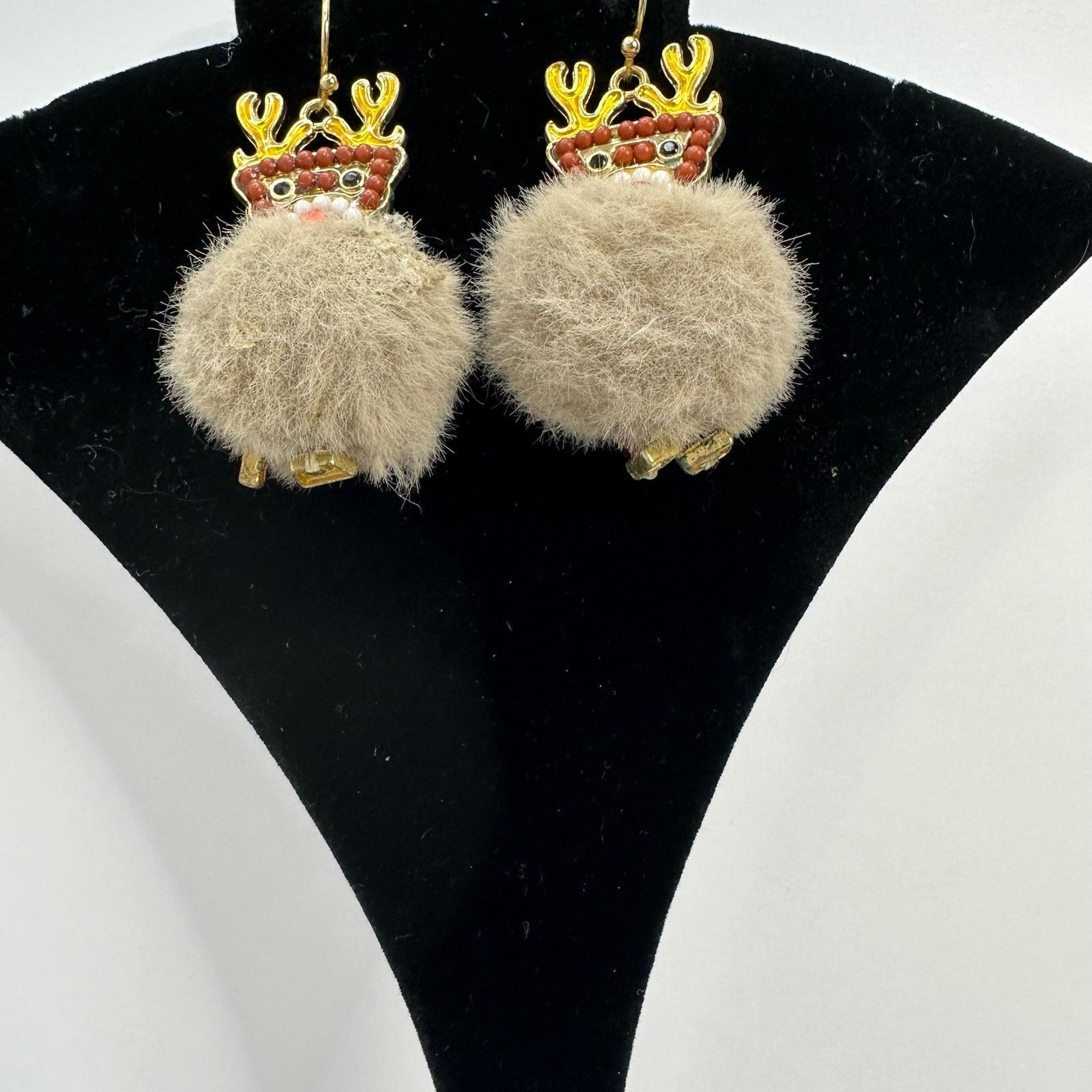 Unknown London Holiday Earrings Reindeer Pom Pom Dangle Drop Christmas Size ONE SIZE - 5 Thumbnail