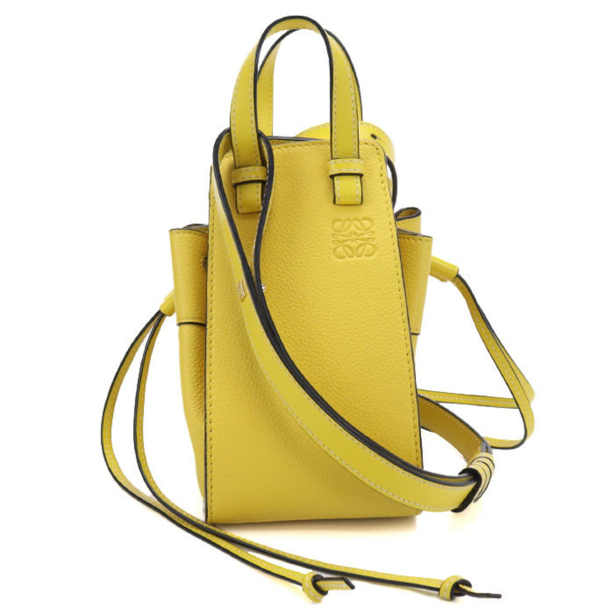 Loewe LOEWE (Loewe) handbag, drawstring bag, 2-way, Hammock Mini, women's, yellow Size ONE SIZE - 1 Thumbnail