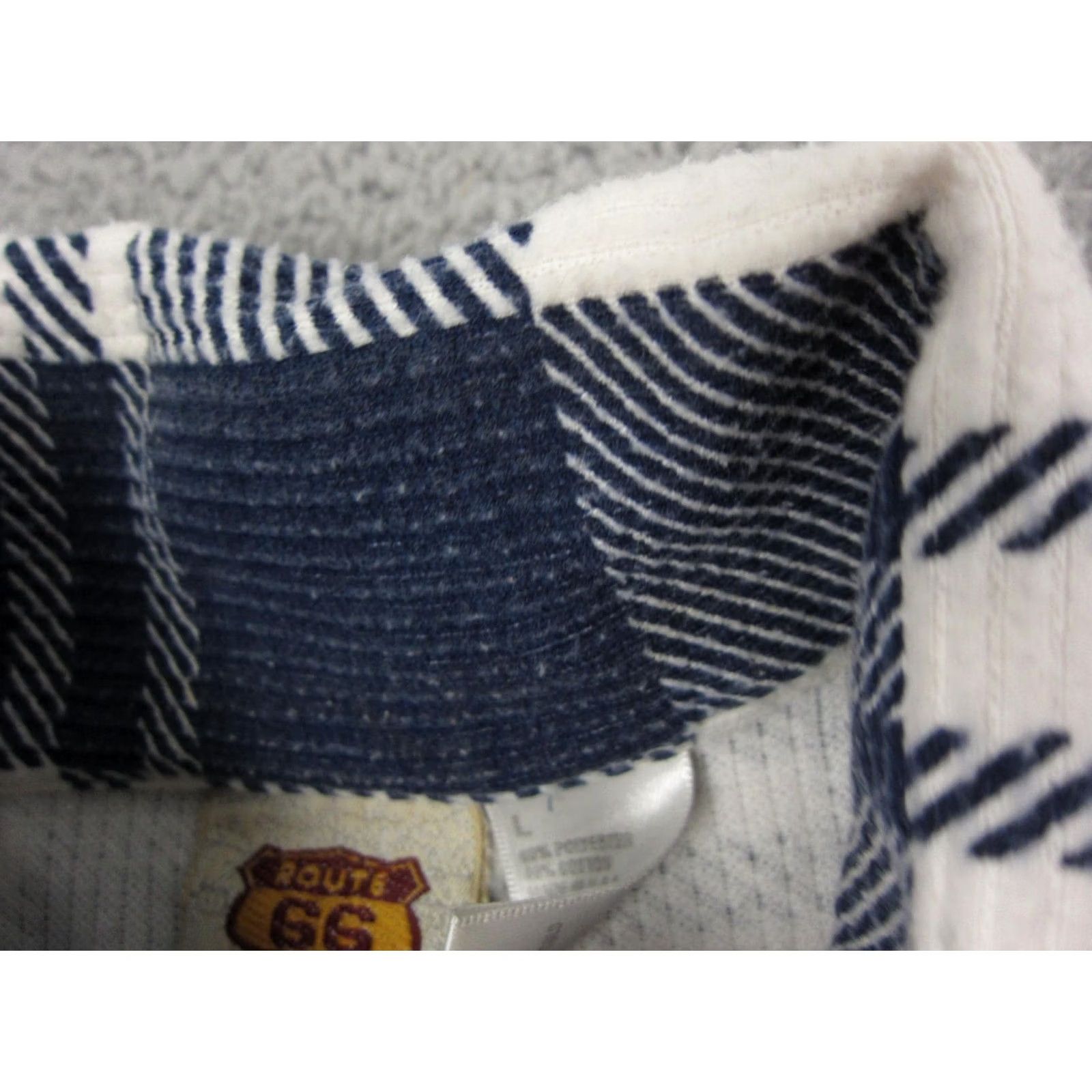 Route 66 VINTAGE Route 66 Shirt Womens Large White Blue Flannel Made in USA Ladies Size L / US 10 / IT 46 - 5 Thumbnail