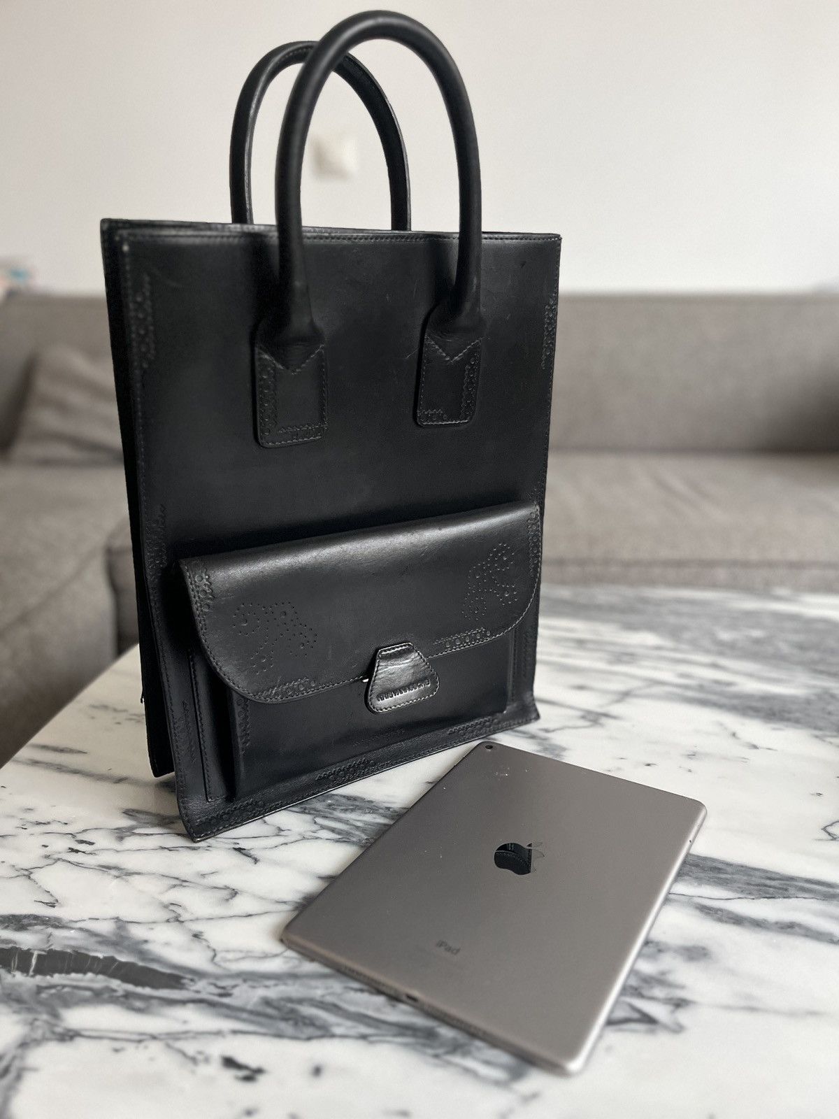 Kris Van Assche KRISVANASSCHE Archive Leather Tote Bag Size ONE SIZE - 8 Thumbnail