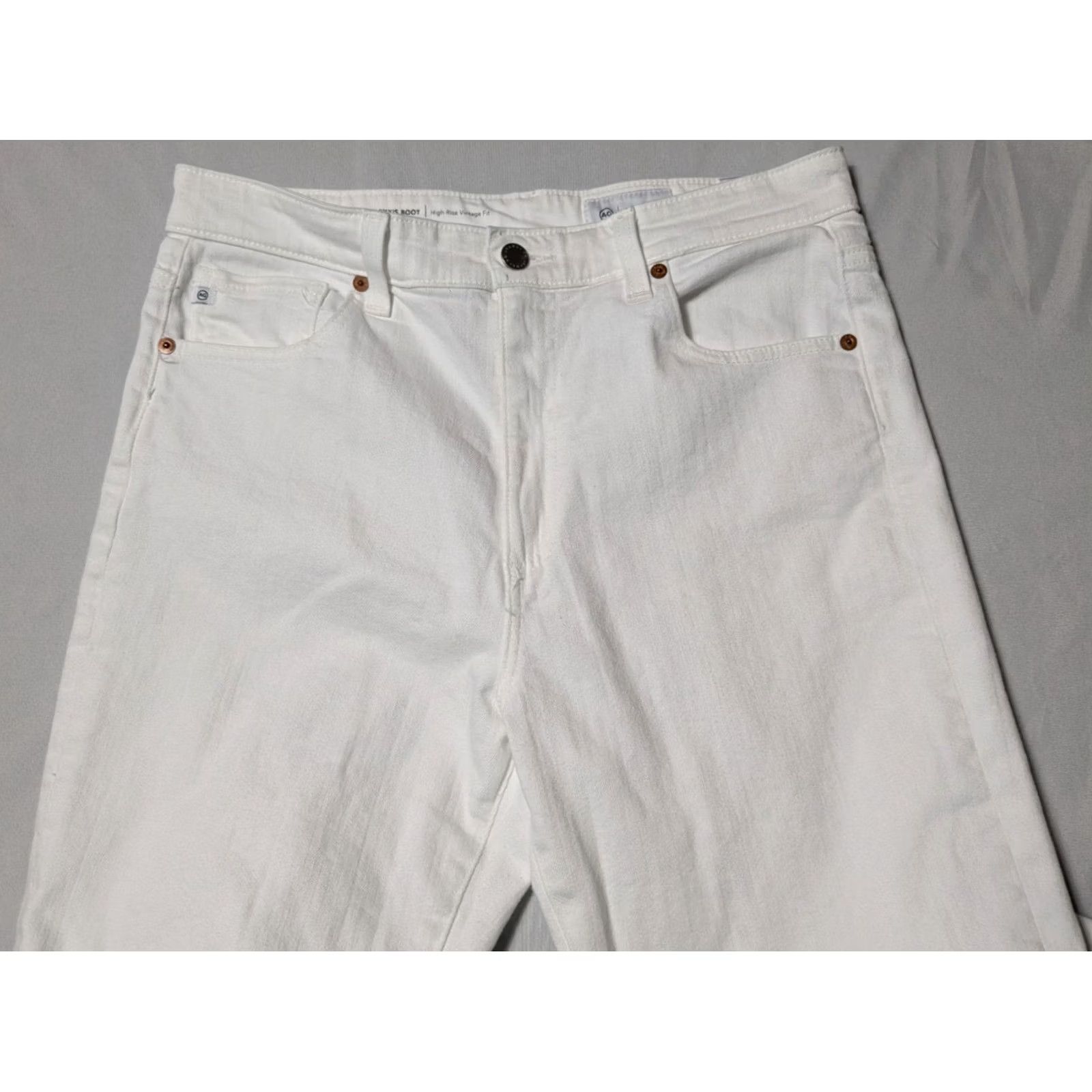 ALEXIS AG Adriano Goldschmied ALEXXIS BOOT White Stretch Denim Jeans - Women 31 Jeans Bootcut Womens Size 24" / US 00 / IT 34 - 3 Thumbnail