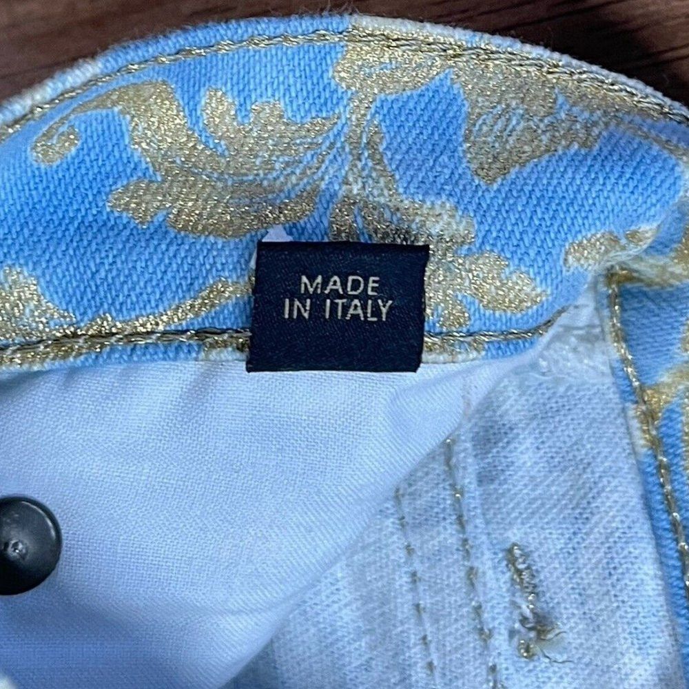Just Cavalli Just Cavalli Women’s Gold Blue VTG Jeans Pants Sz 28 Size 28" / US 6 / IT 42 - 9 Thumbnail