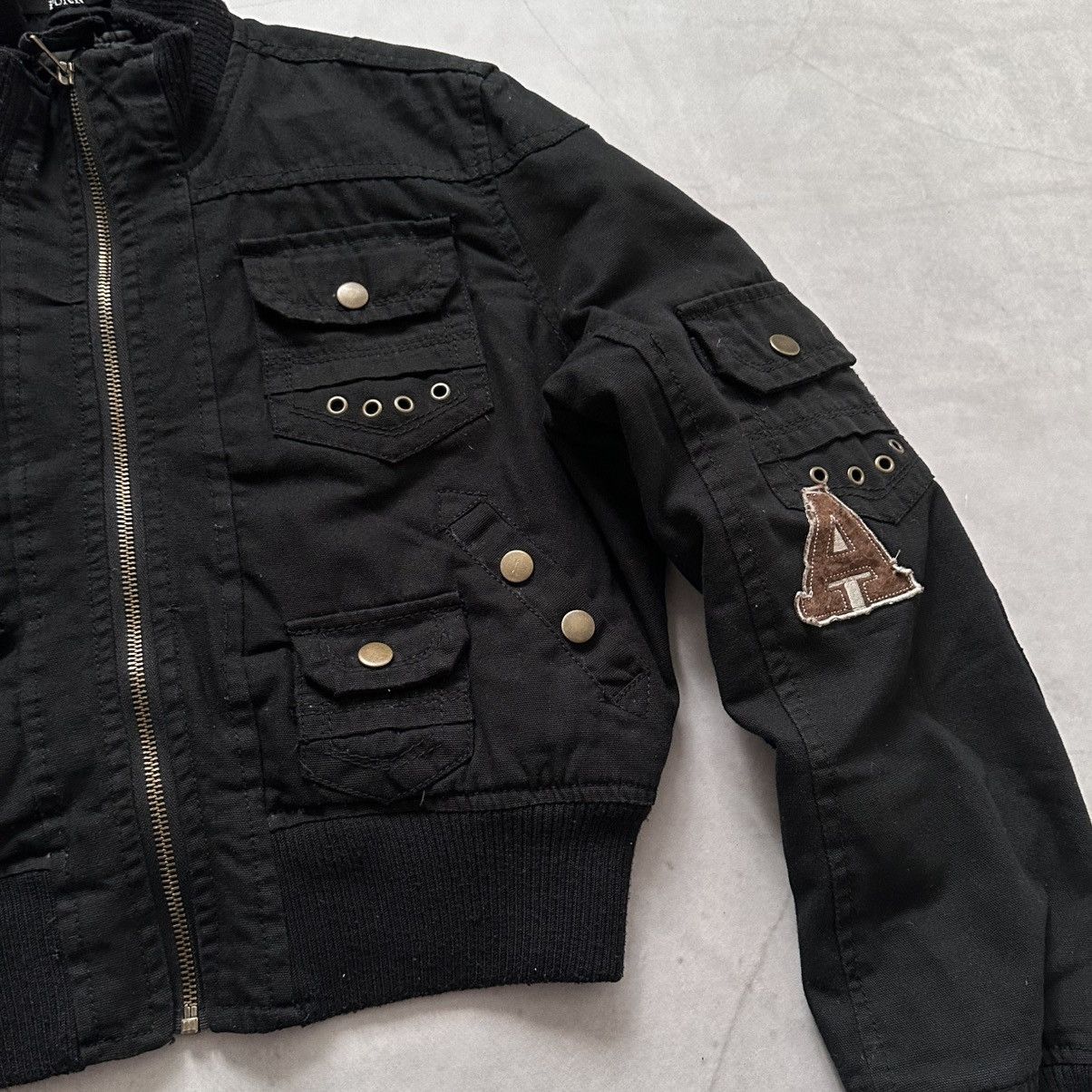 Hysteric Glamour × Undercover Punk Crop Bomber Jacket Miss Sixty Diesel Vibe Size S / US 4 / IT 40 - 5 Thumbnail