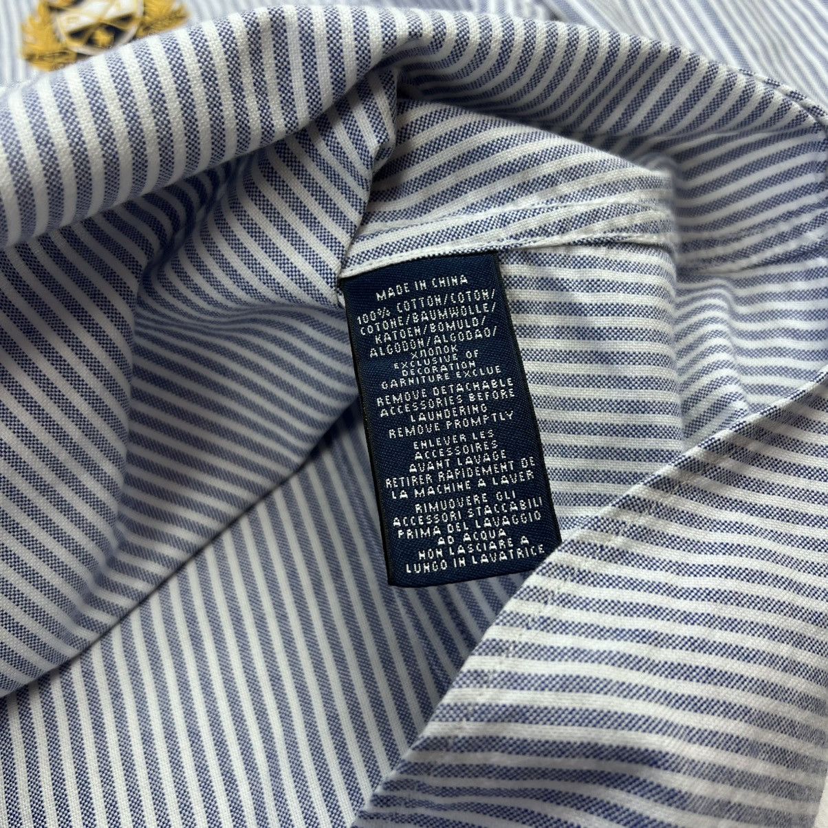 Polo Ralph Lauren × Vintage Polo Ralph Lauren stripped Oxford shirt Size XL / US 12-14 / IT 48-50 - 5 Thumbnail