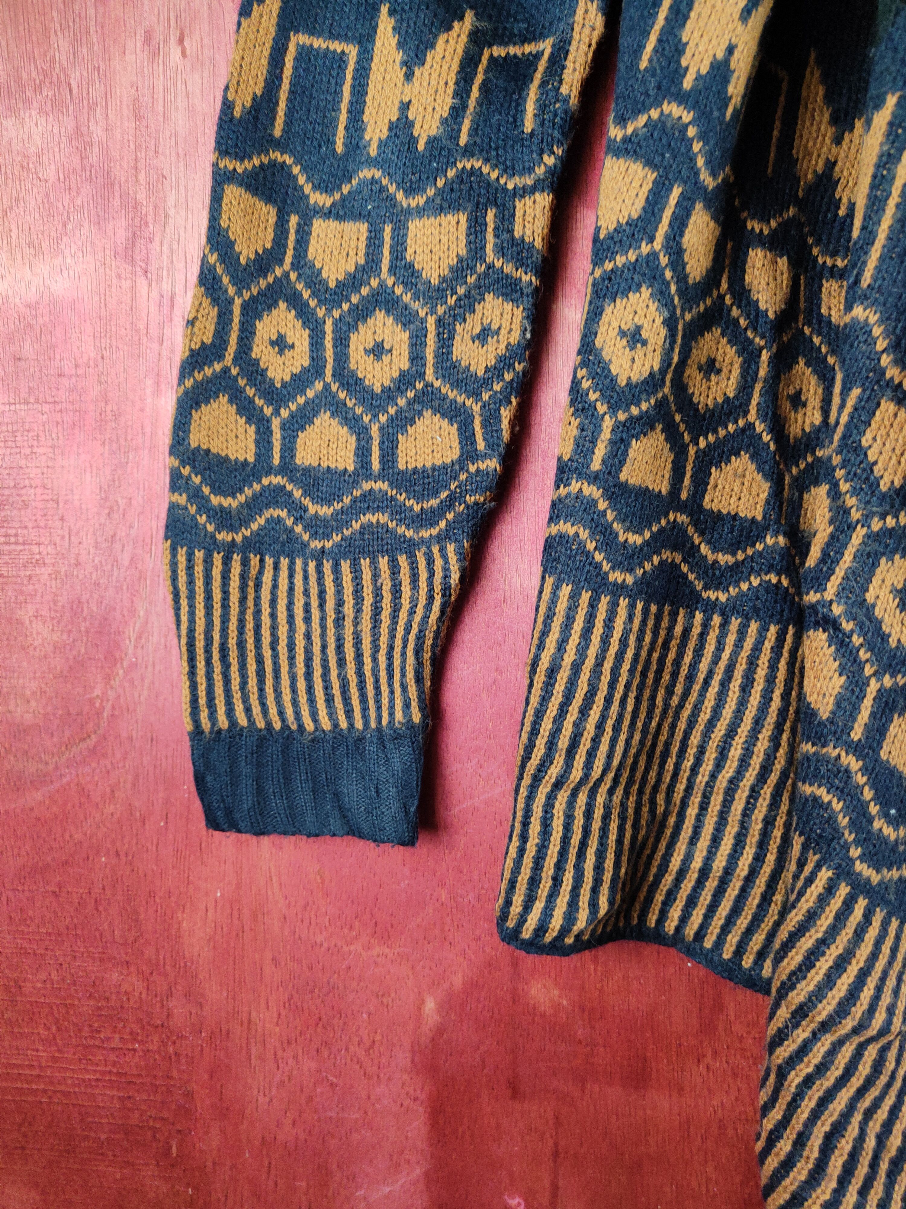 Japanese Brand Ozoc Blue Orange Knitwear Cardigan vintage japan #S2353 Size XS / US 0-2 / IT 36-38 - 5 Thumbnail