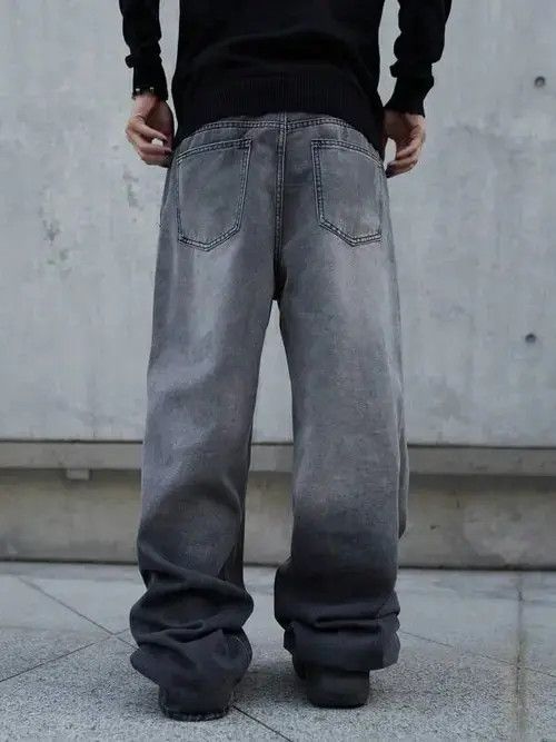Jean Kubota x Mako Skater Washed Drip Baggy Denim Jeans Size US 32 / EU 48 - 2 Thumbnail