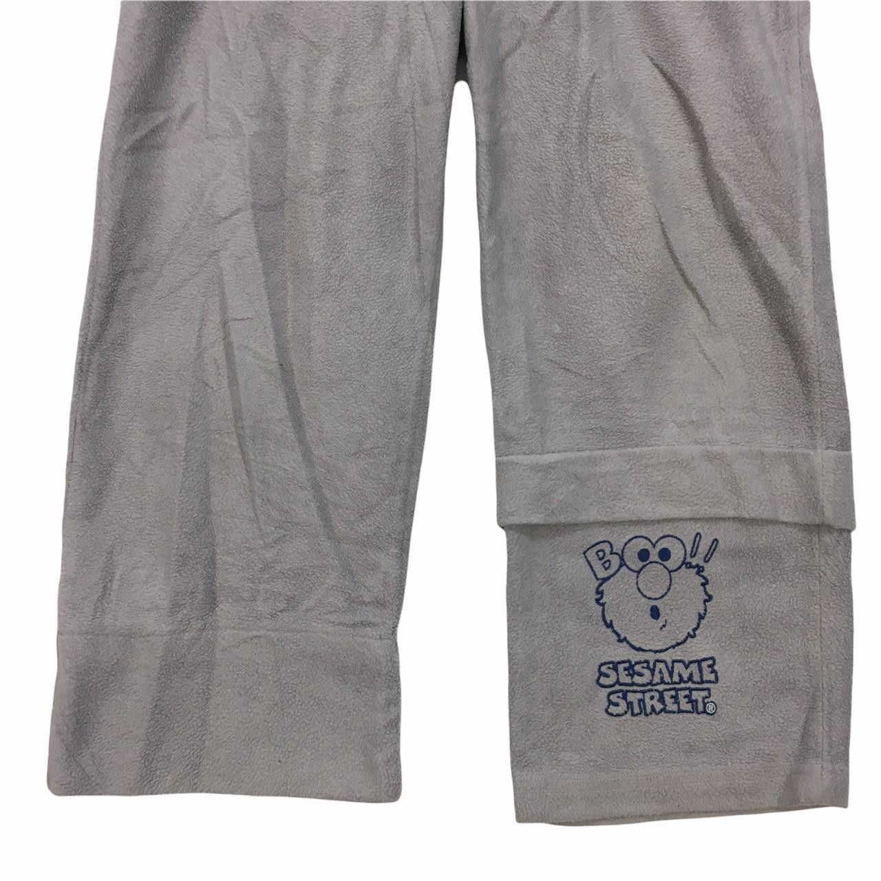 Vintage Vtg SESAME STREET Fleece Pants Elmo Cartoon Size 34" / US 12 / IT 48 - 2 Thumbnail