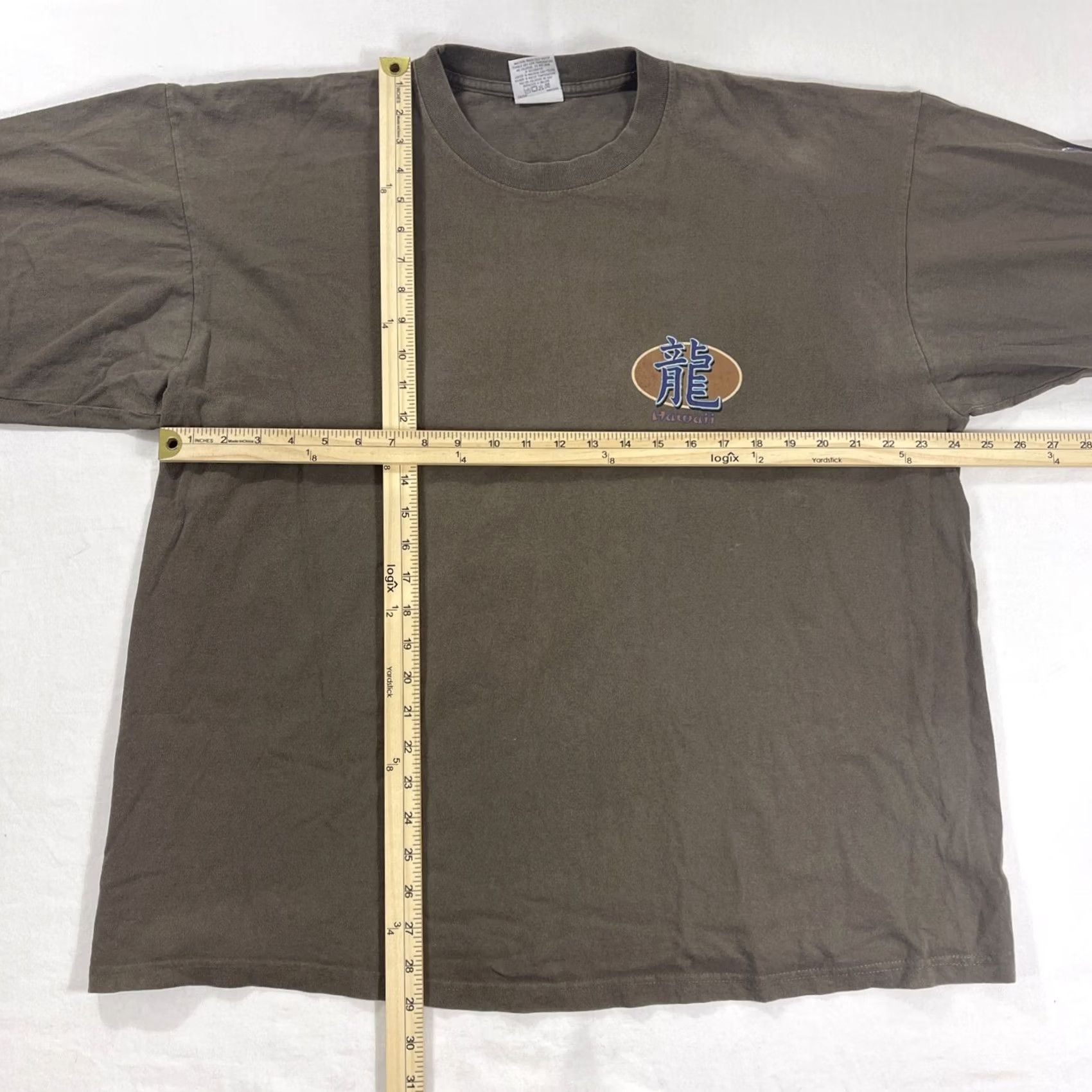 Gildan VINTAGE Gildan Shirt 2XL Long Sleeve Green Graphic 90s Heavyweight Mens Size US XXL / EU 58 / 5 - 3 Thumbnail