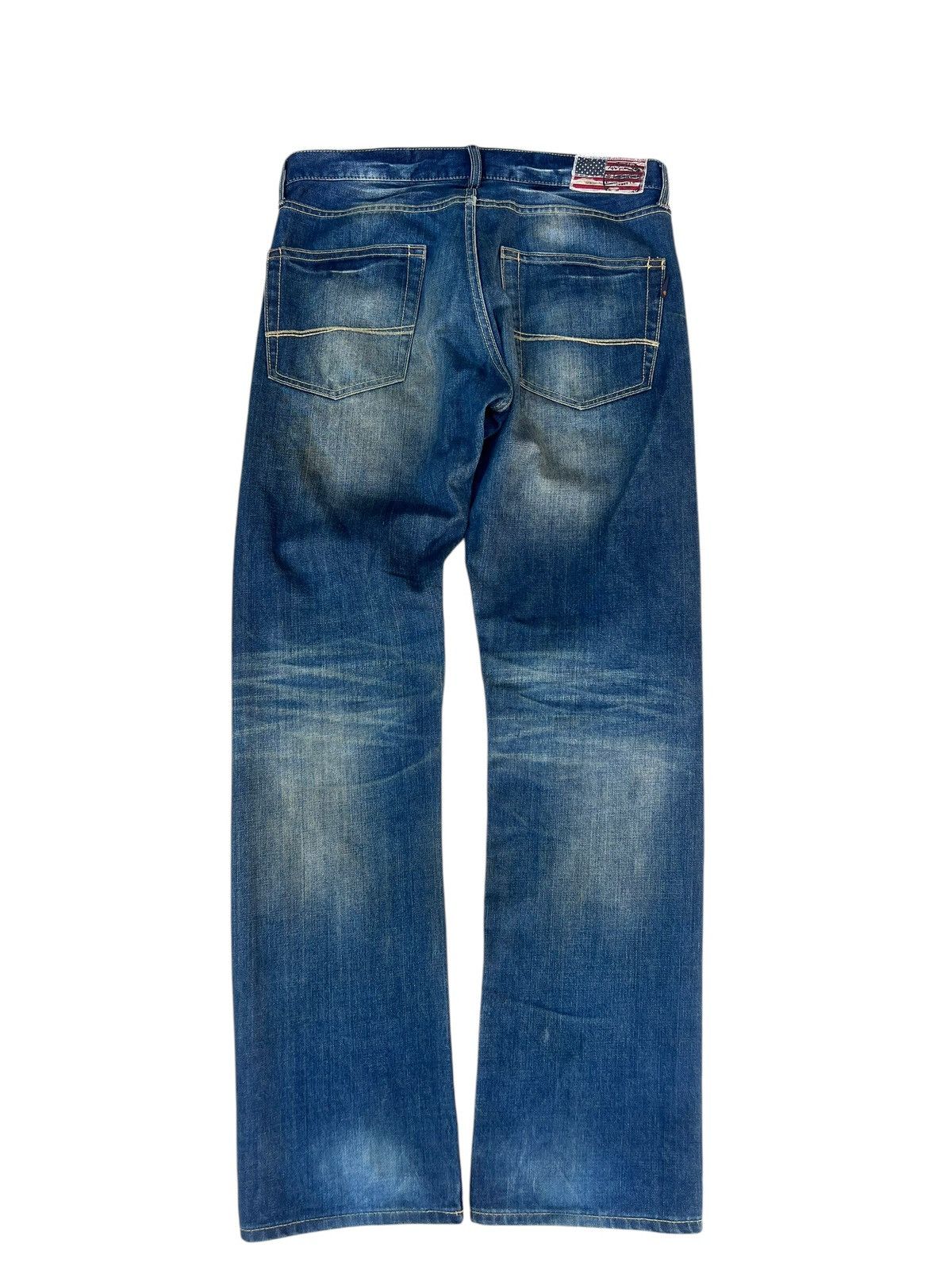 Le Grande Bleu (L.G.B.) Purple&Yellow Japan Dirty Mud Denim Straight Jeans Size US 32 / EU 48 - 13 Thumbnail