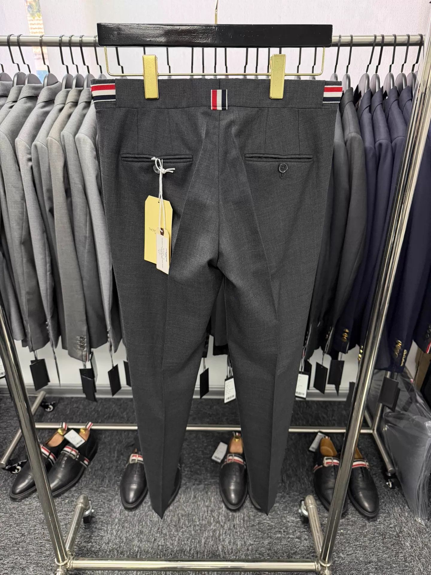 Thom Browne Thom Browne Classic Charcoal Tailored Wool Trousers Size US 28 / EU 44 - 2 Thumbnail