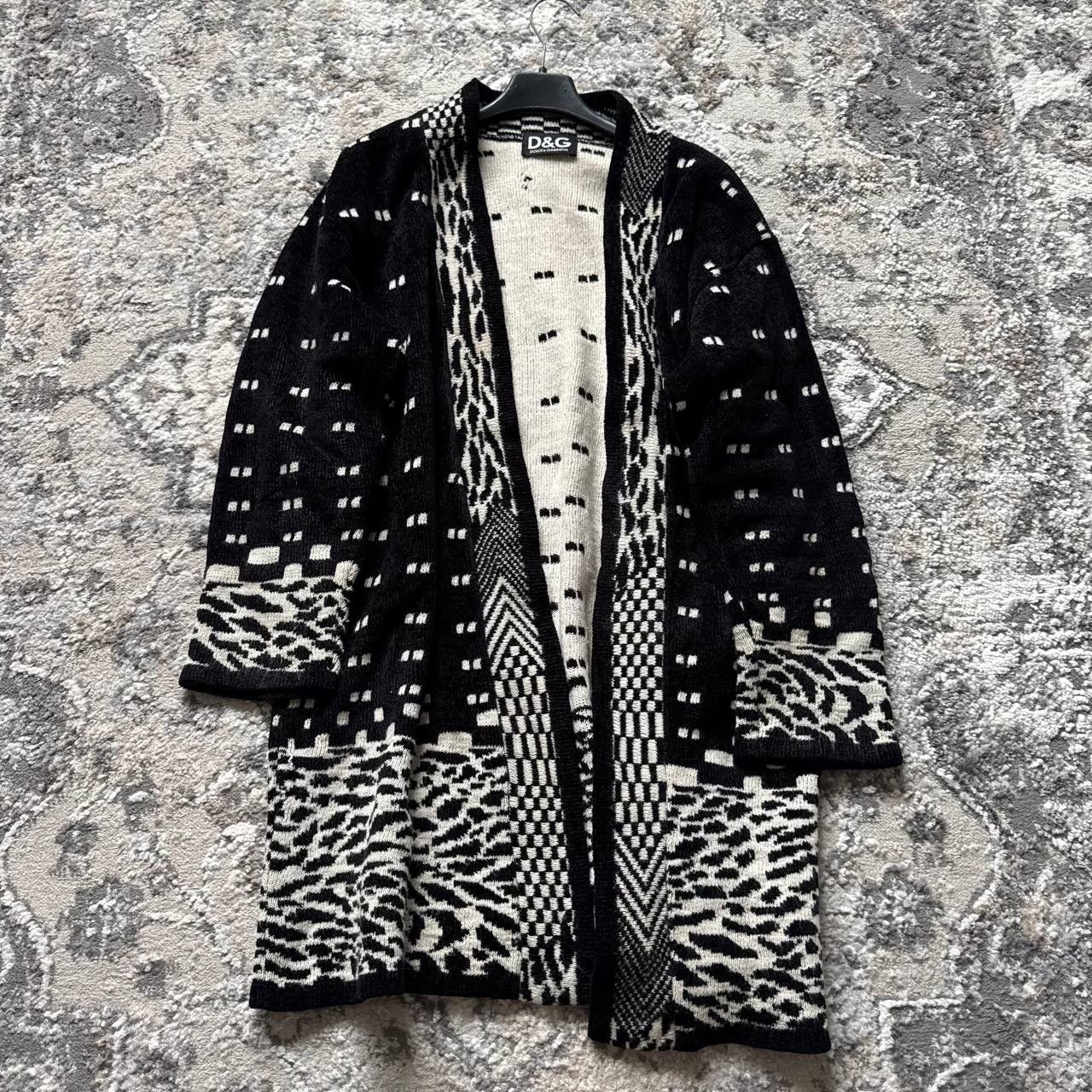 Dolce & Gabbana Dolce Gabbana Vintage Wool Abstract Knitted Sweater Cardigan Size L / US 10 / IT 46 - 3 Thumbnail