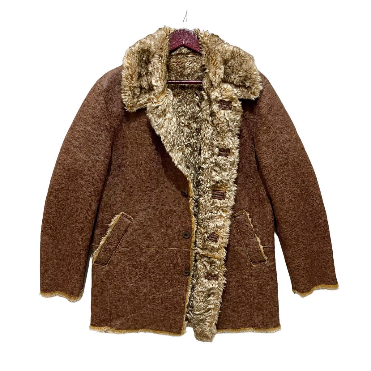 Pazzo Pazzo Denim Store Faux Fur Coat Jacket Size L / US 10 / IT 46 - 10 Thumbnail