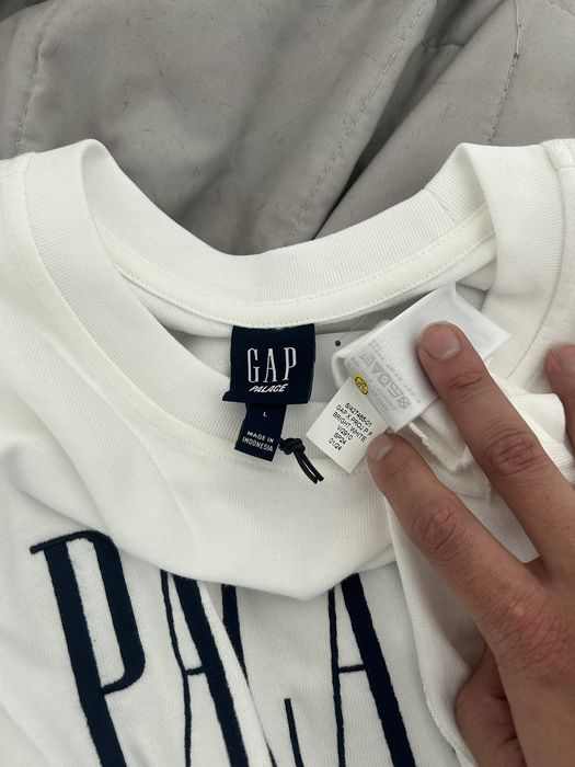 Gap PALACE GAP HEAVY JERSEY T-SHIRT WHITE | Grailed