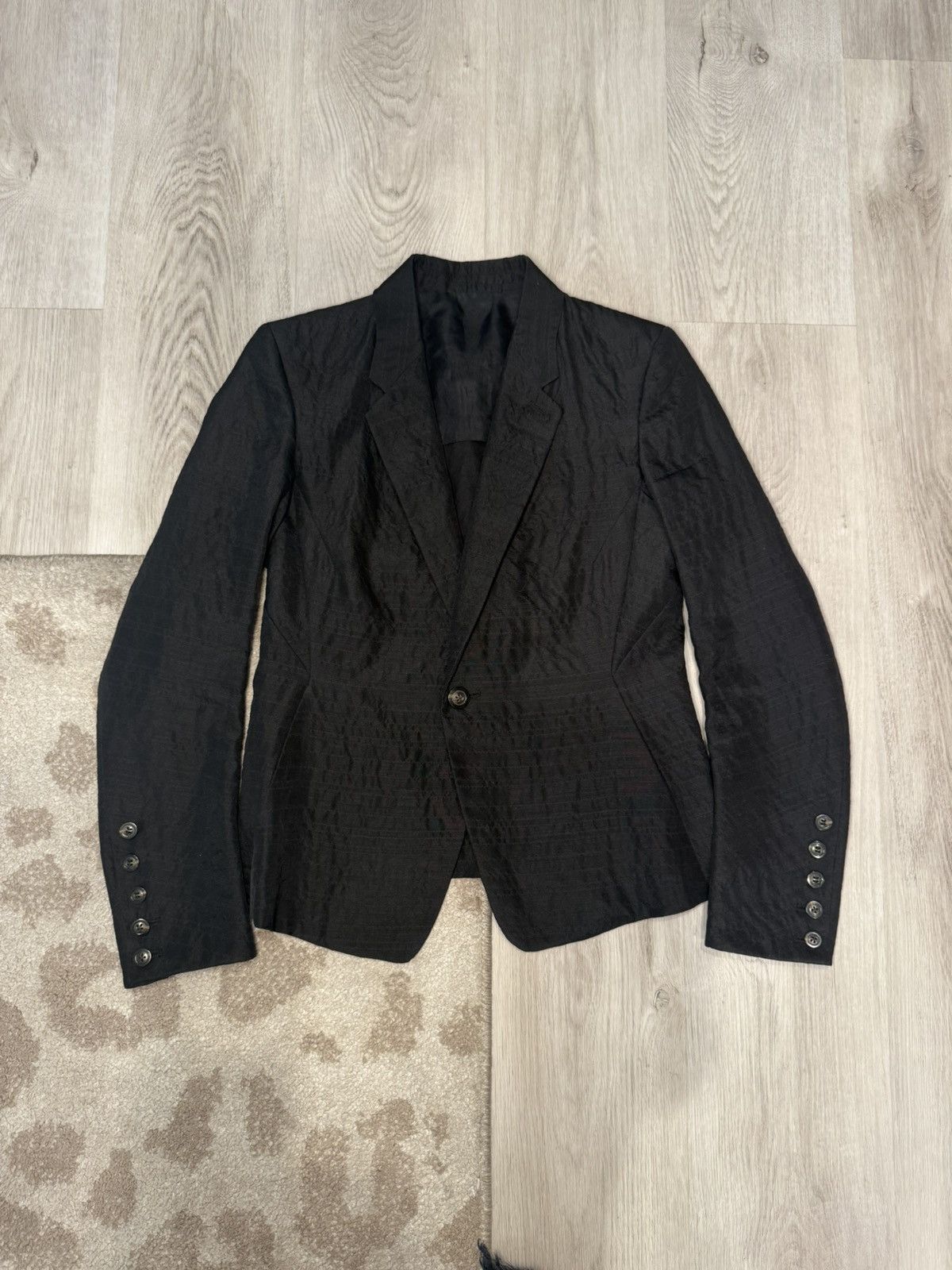 Pre-owned Rick Owens S/s 2018 Linen Blazer!! In Black