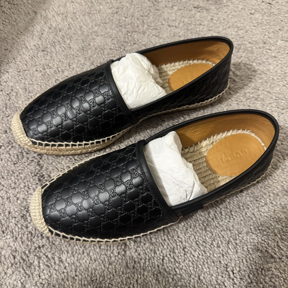 Gucci Gucci Black Leather Espadrilles - Women’s Size 6/36 Size US 6 / IT 36 - 9 Thumbnail