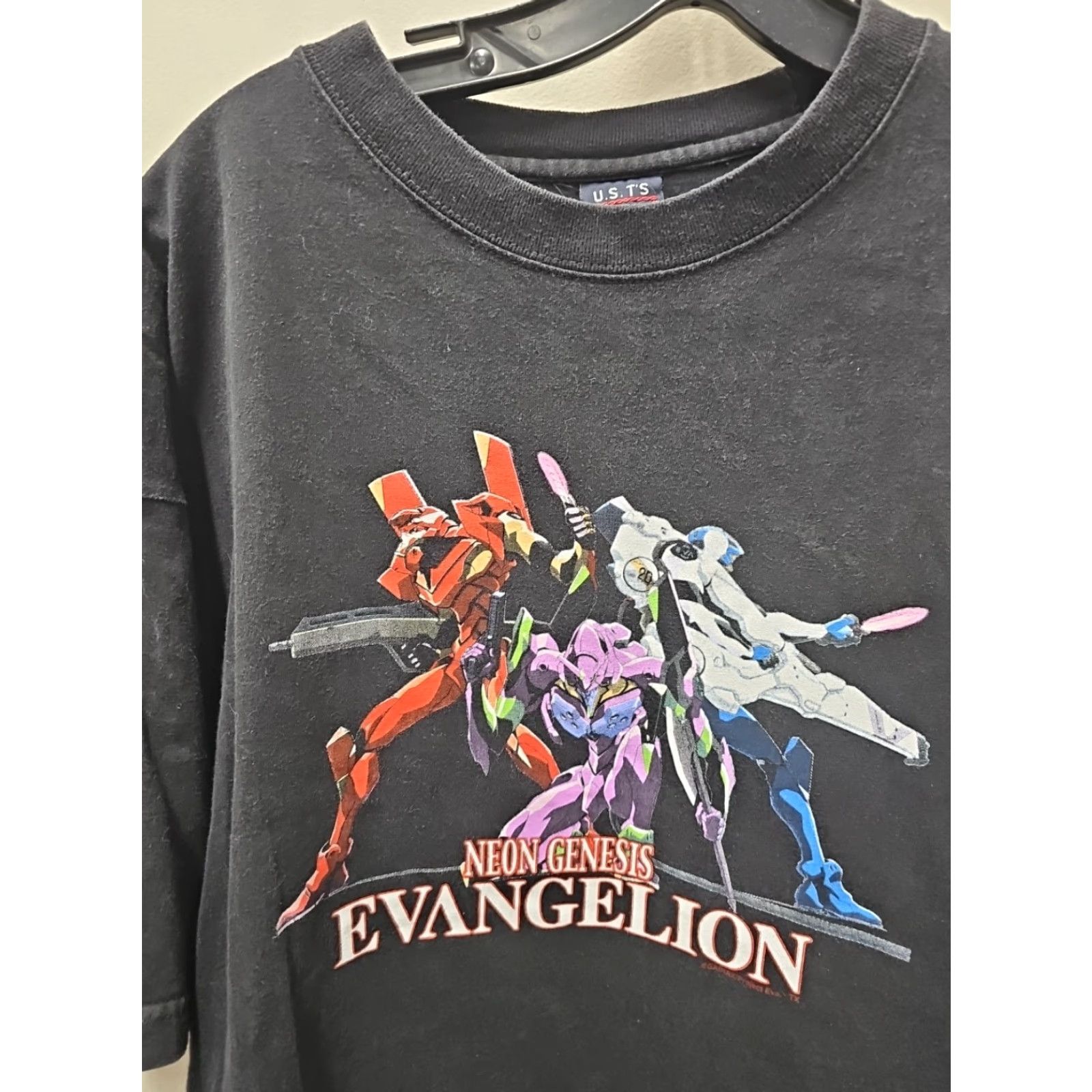 Delta VINTAGE Evangelion T-shirt Delta Black XL Unisex Adults 2000s Neon Genesis Anime Graphic Short Sleeve Mens Women Girls Boys Size US XL / EU 56 / 4 - 2 Thumbnail