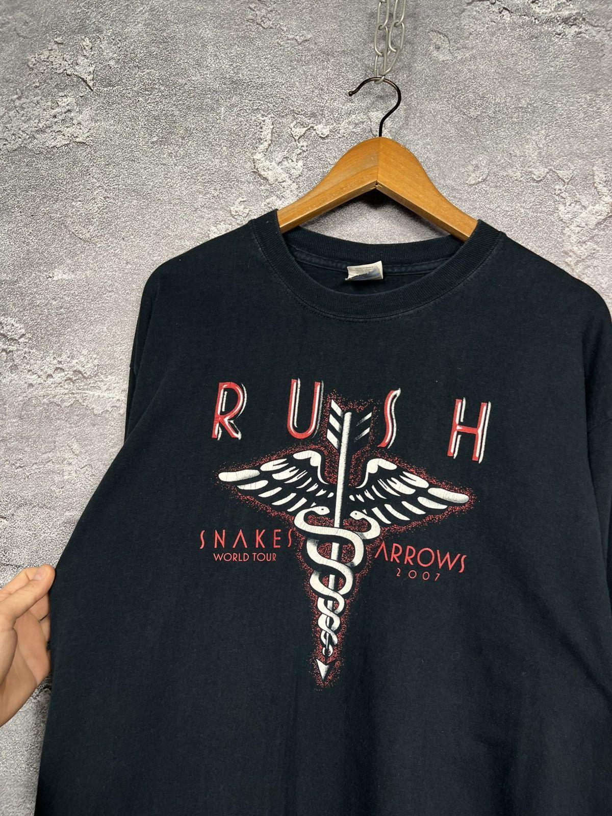Band Tees Vintage 2007 Rush Snakes Arrows World Tour Long Sleeve Size US XL / EU 56 / 4 - 5 Thumbnail