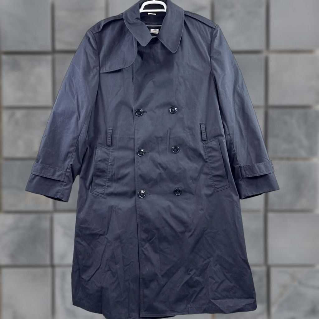 Vintage VINTAGE Centre US Military Coat Trench Blue 42 Regular Men 90s Coat, All Weather, Long, Pockets, Fall Winter Spring, Shirt? Size US XS / EU 42 / 0 - 1 Thumbnail