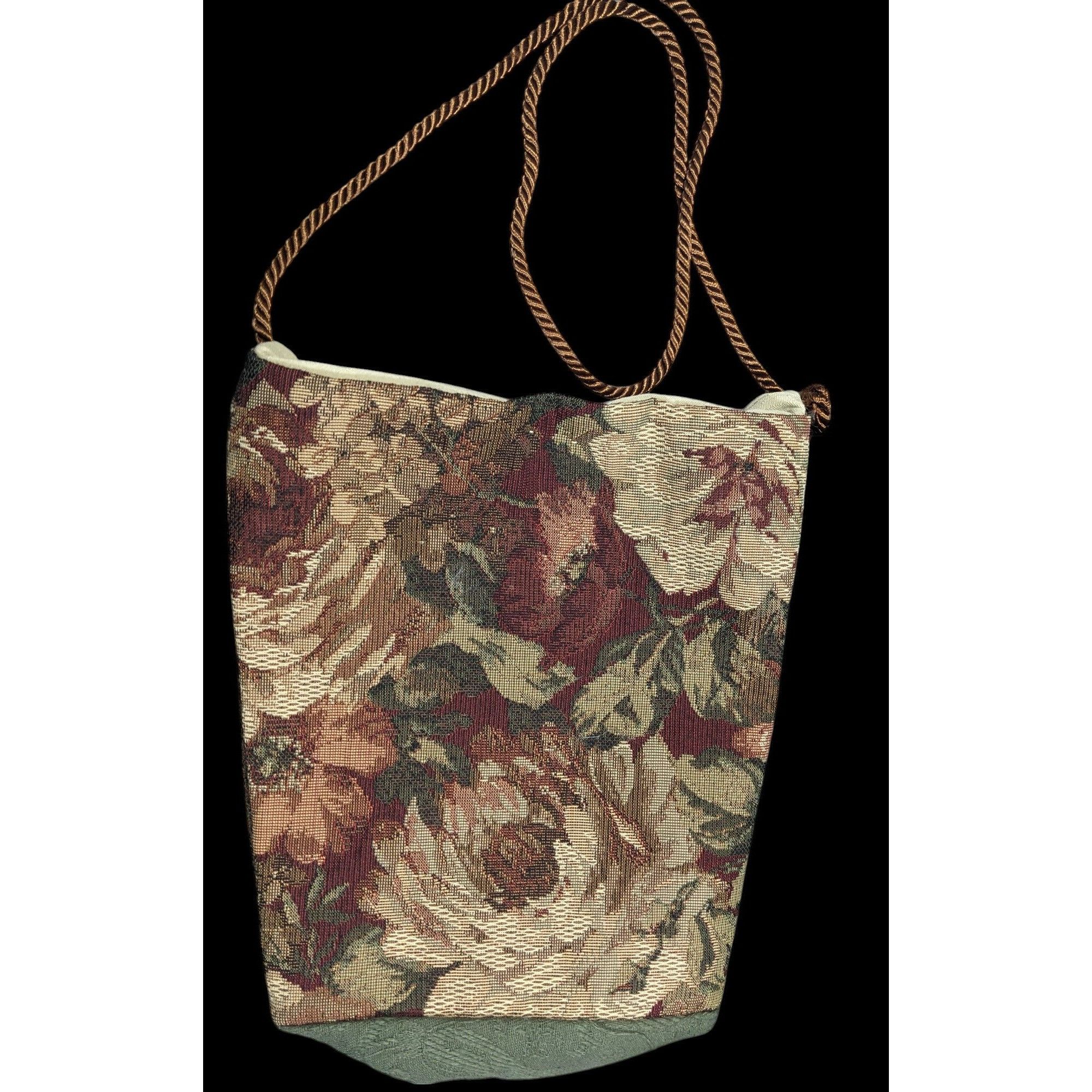 Other Handmade Cottagecore Retro Fabric Button Accent Bag Size ONE SIZE - 2 Thumbnail