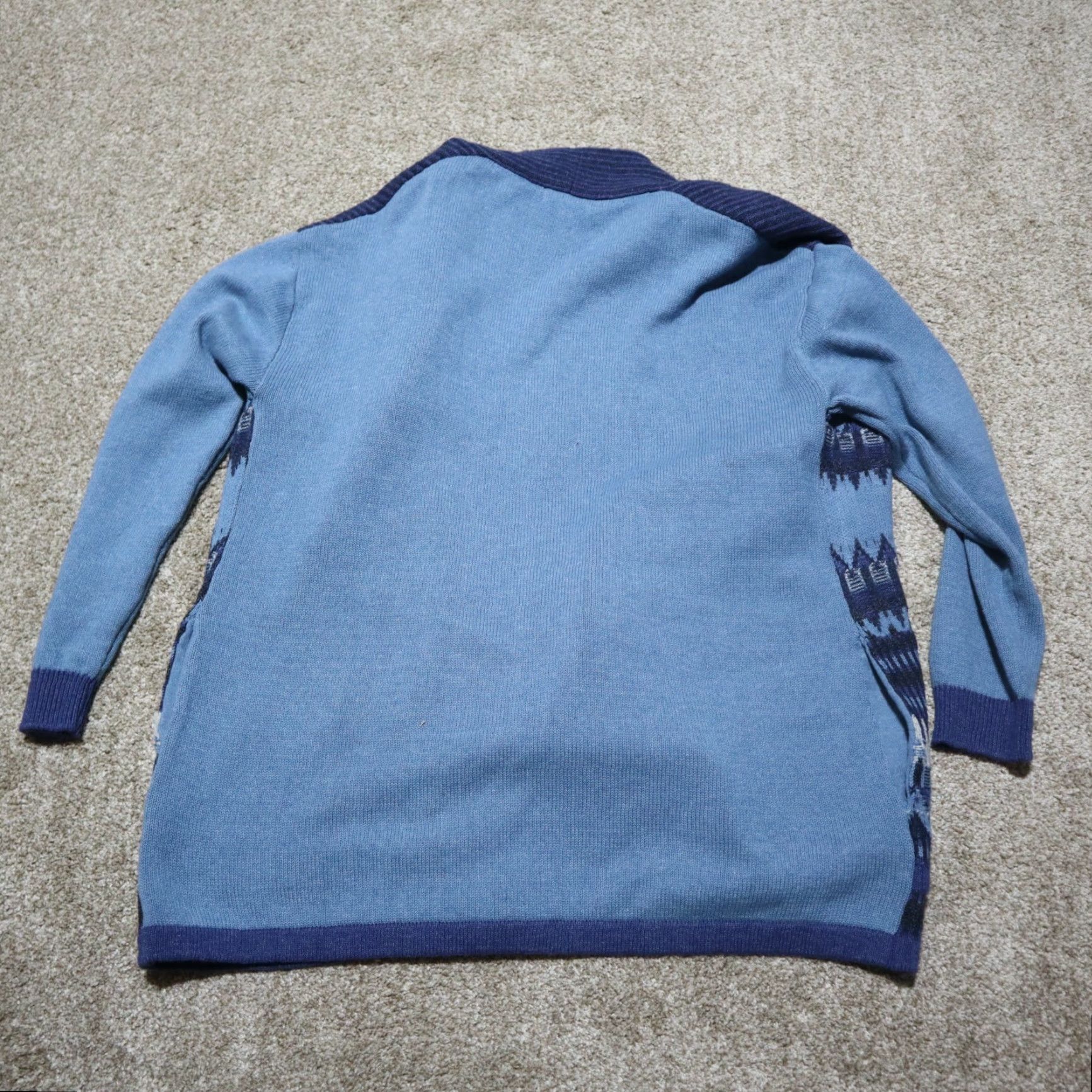 Orvis VINTAGE Orvis Cotton Knit Cardigan Women's Size Large Blue Casual Open Front Pockets Sweater Size L / US 10 / IT 46 - 8 Thumbnail