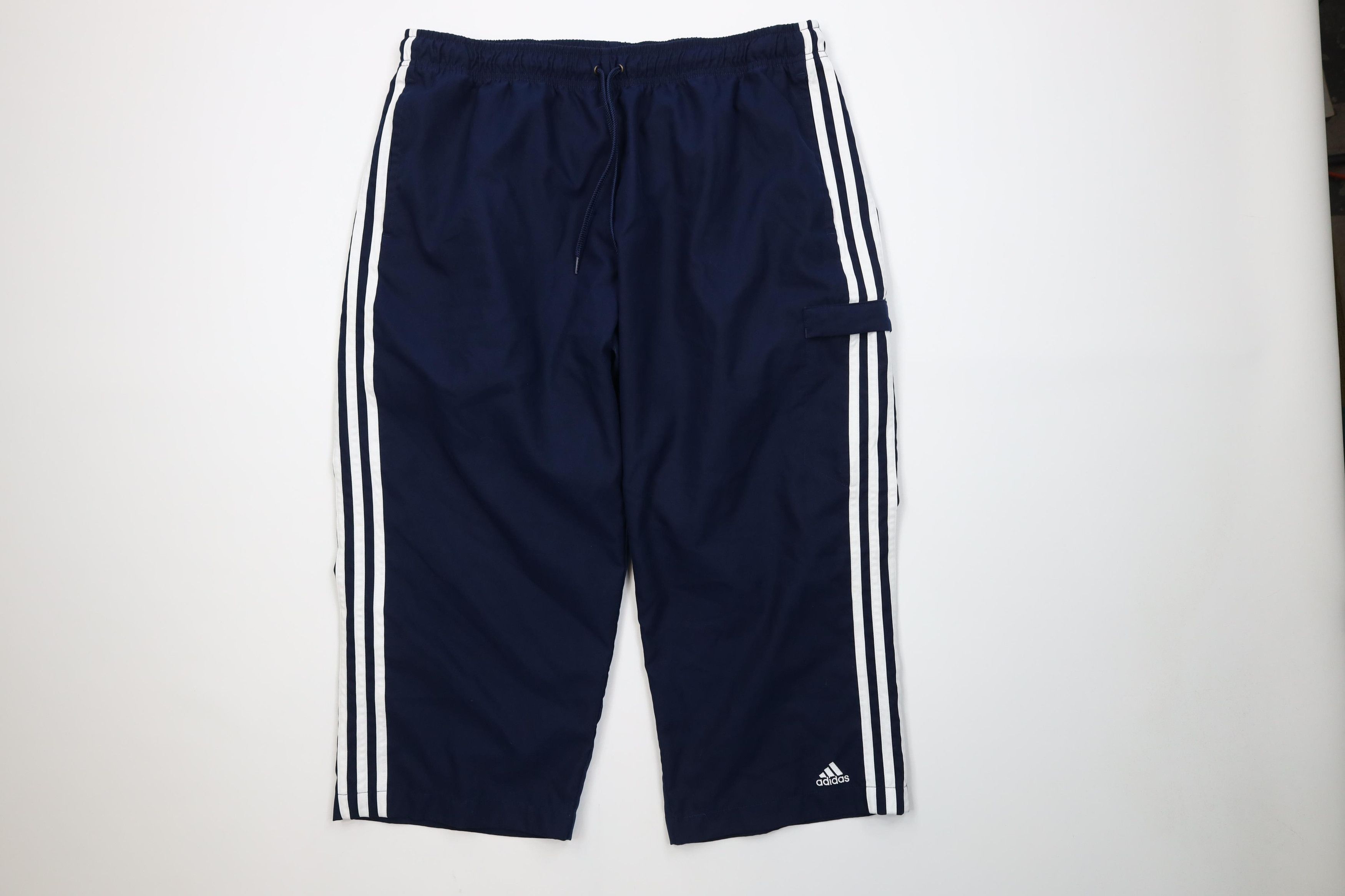 Adidas Vintage Y2K Adidas Babydoll Wide Leg Capris Pants Size 34" / US 12 / IT 48 - 1 Thumbnail