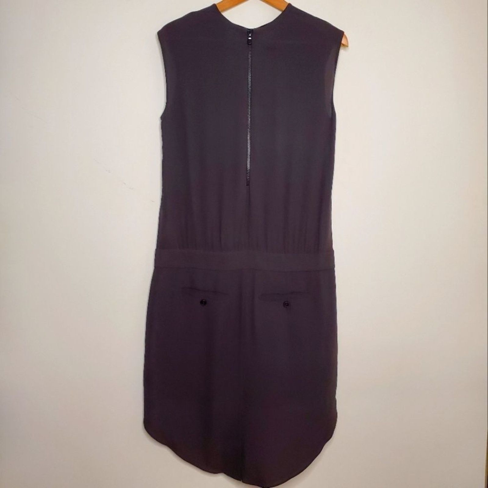 Brunello Cucinelli Brunello Cucinelli Black 100% Silk Skirted Romper Size M Size 30" / US 8 / IT 44 - 4 Thumbnail