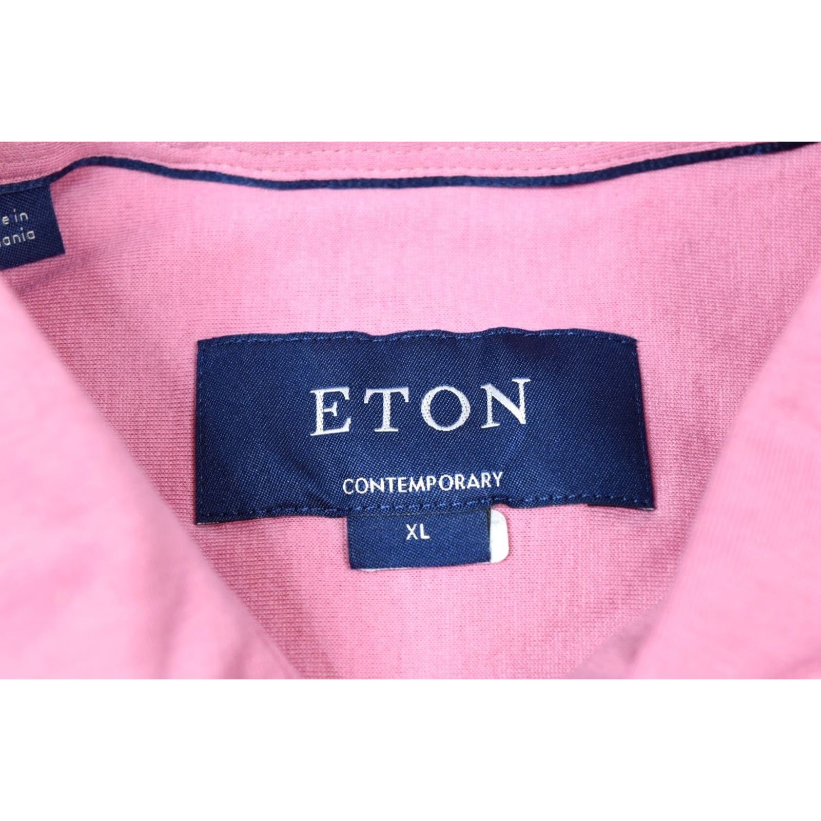 Eton ETON Contemporary Shirt Mens XL Pink Long Sleeve Button-Up Cotton Jersey Size US XL / EU 56 / 4 - 7 Thumbnail