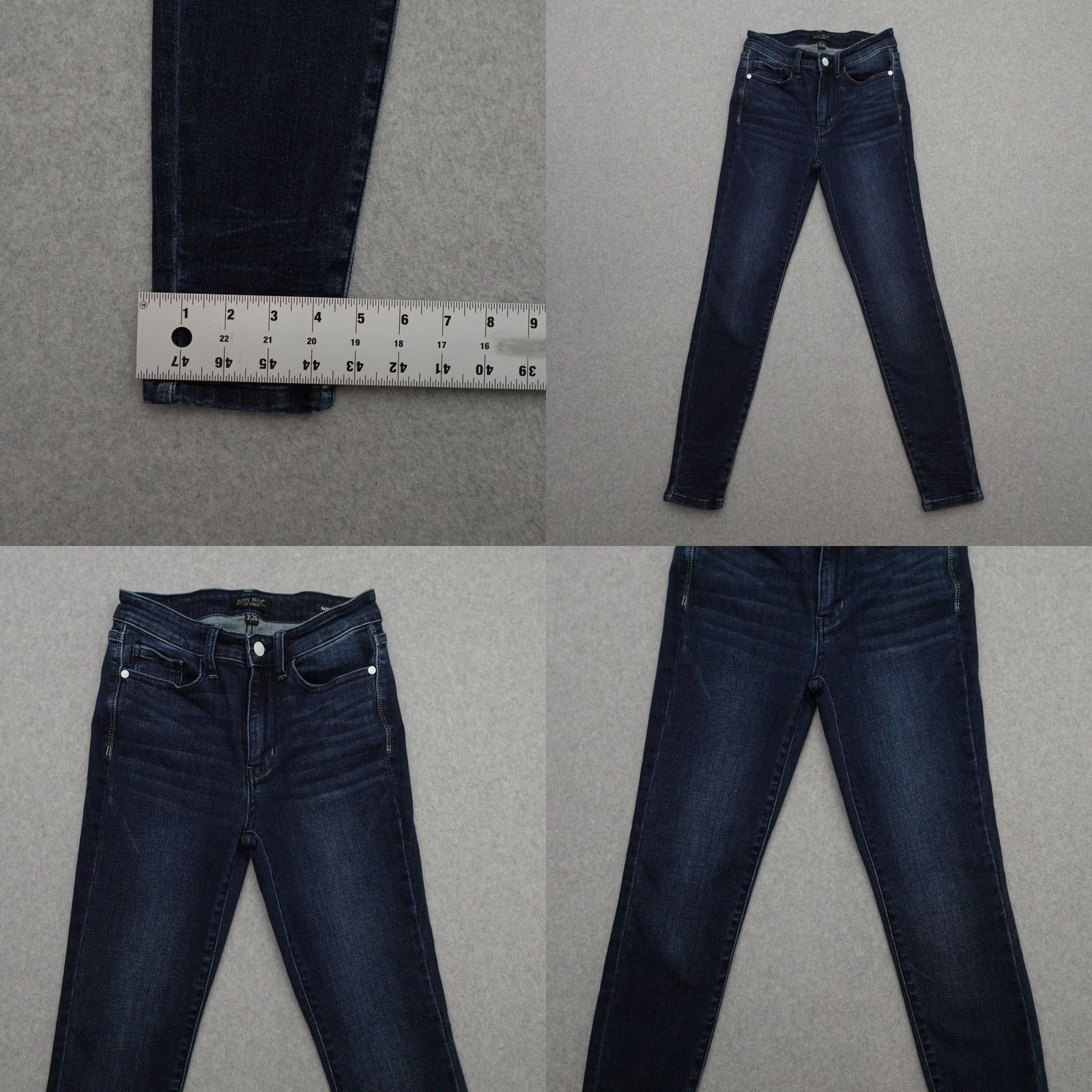 Denime Judy Blue Jeans Womens Blue Denim Skinny Fit Stretch 3/26x27 Size 26" / US 2 / IT 38 - 8 Thumbnail