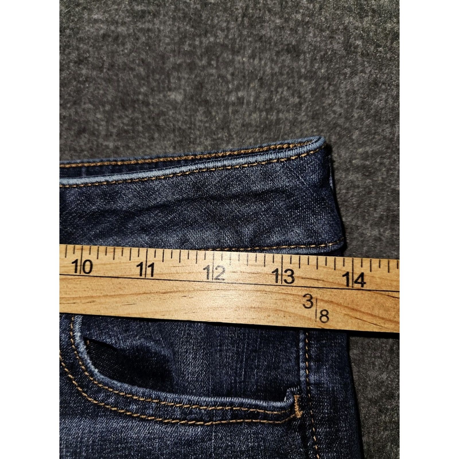 Vintage American Eagle Women Jeans 6 Distressed Hi-Rise Jegging Stretch Denim Pants Size 28" / US 6 / IT 42 - 7 Thumbnail