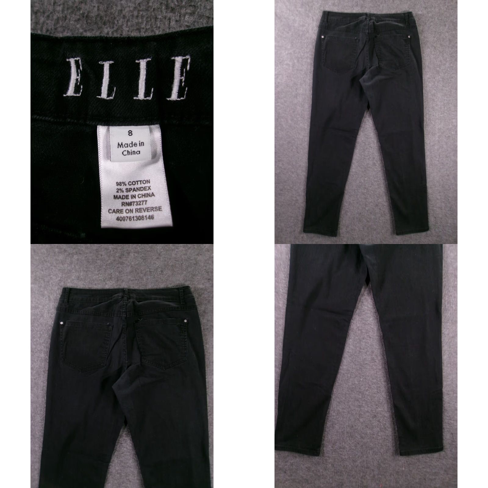 Vintage VINTAGE ELLE Jeans Women 8 Black Regular Fit Tapered Leg Mid Rise Dark Wash Capsule Size 30" / US 8 / IT 44 - 8 Thumbnail