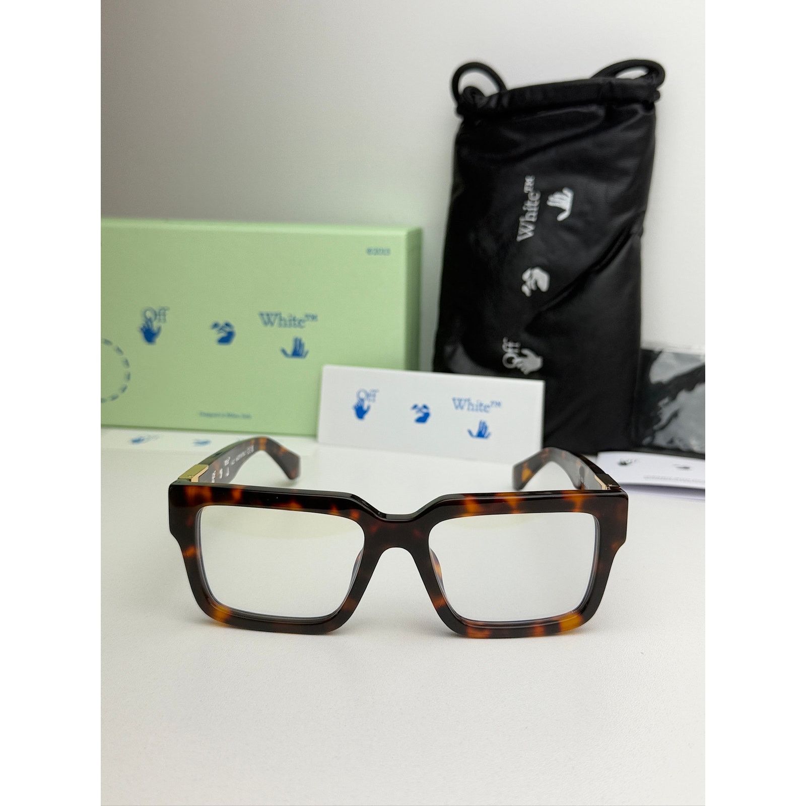 Off-White NEW Off White Style 15 Brown Bluelight Eyeglasses Frames Size ONE SIZE - 3 Thumbnail