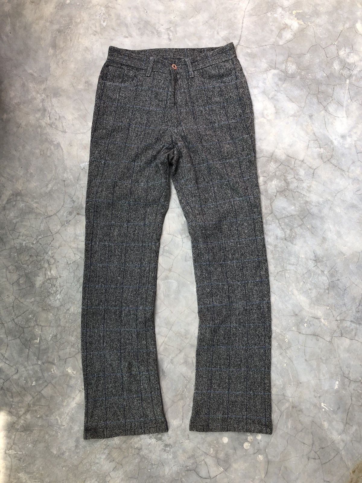 image of Vintage Boycott Woll Flare Pants in Grey, Men's (Size 29)