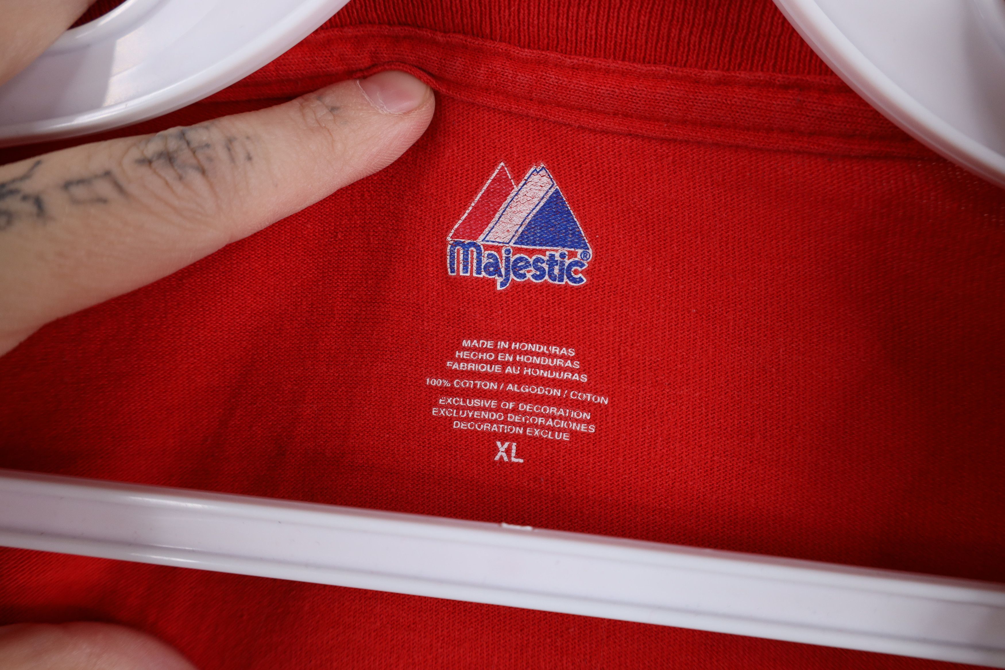 Majestic Vintage Majestic Red Wings Hockey Long Sleeve T-Shirt Red Size US XL / EU 56 / 4 - 8 Thumbnail