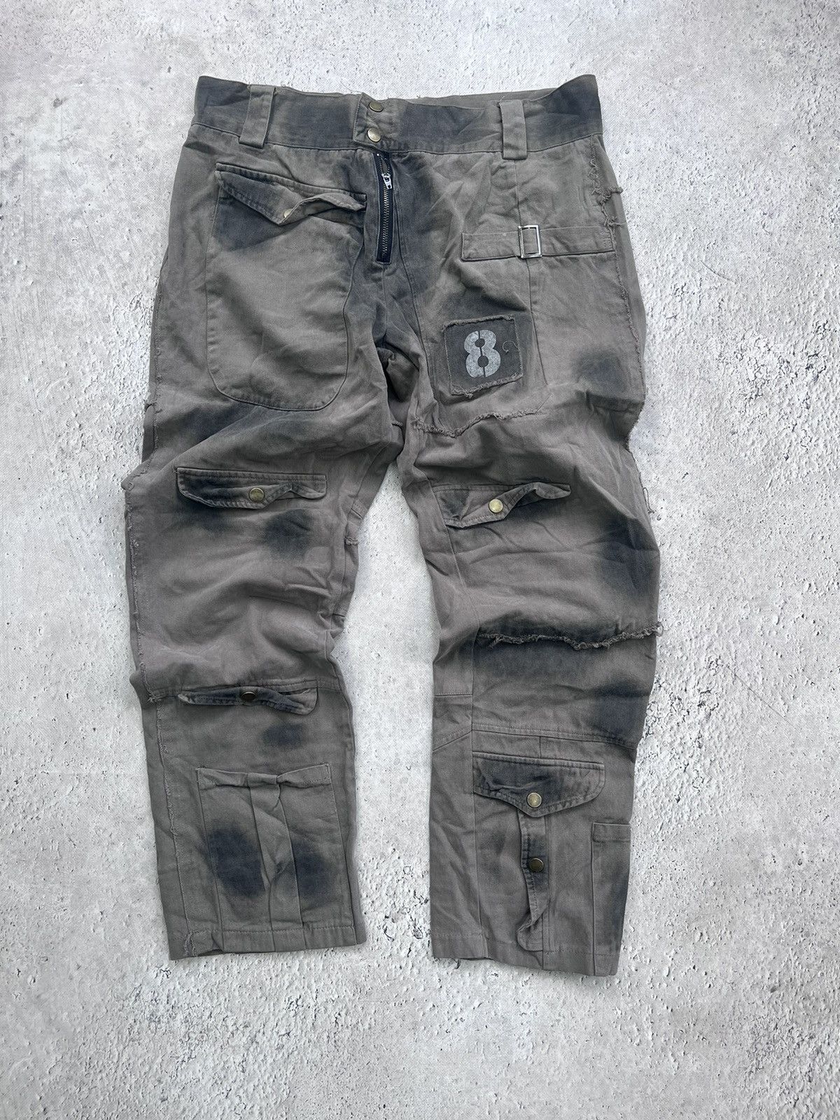 Other washed faded patchwork grunge CARGO jeans Size US 32 / EU 48 - 1 Thumbnail