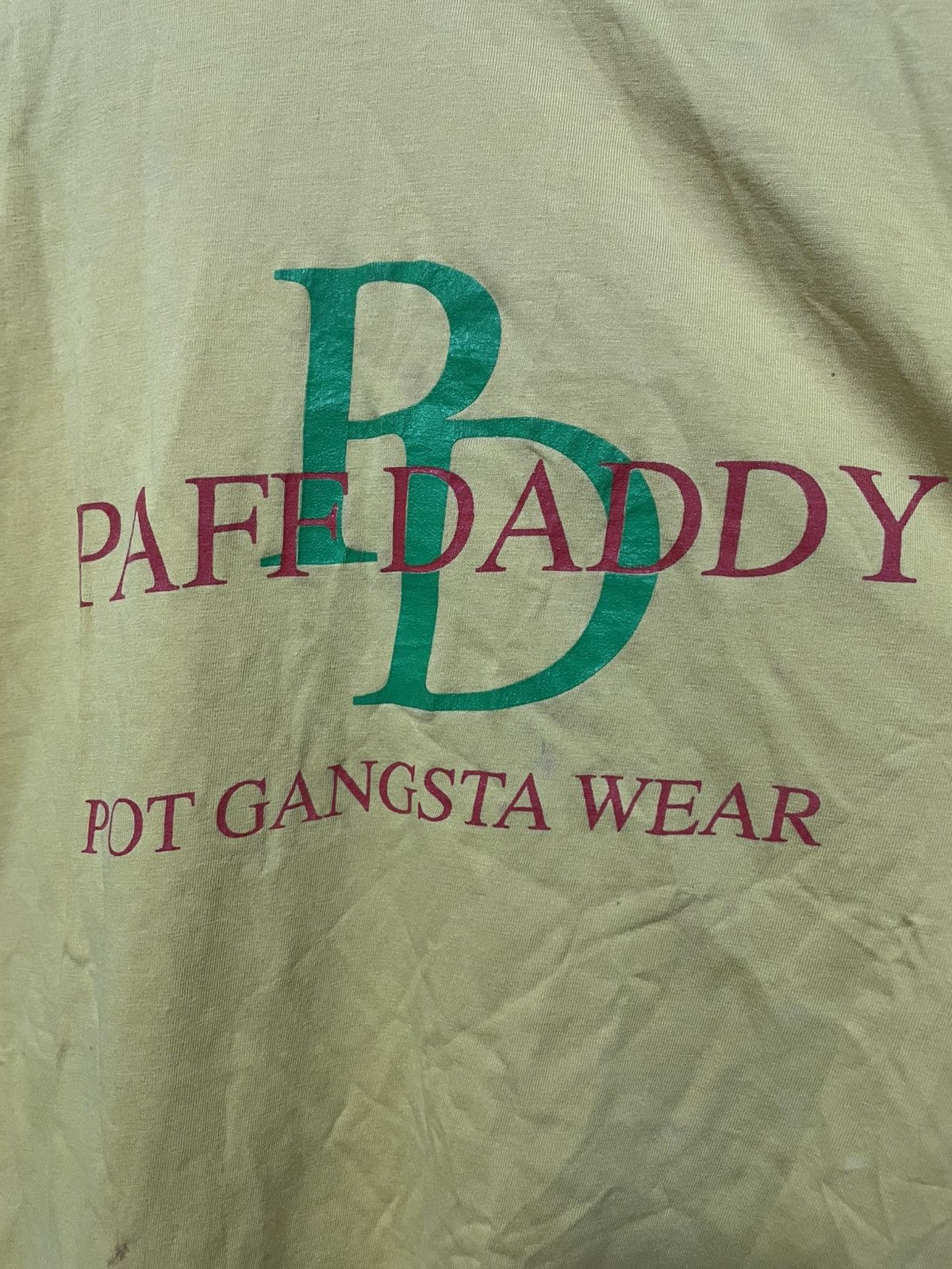 Vintage Vintage Paff Daddy Pot Gangsta Wear Smoke Tee Humor Y2K 90s Size US L / EU 52-54 / 3 - 11 Thumbnail