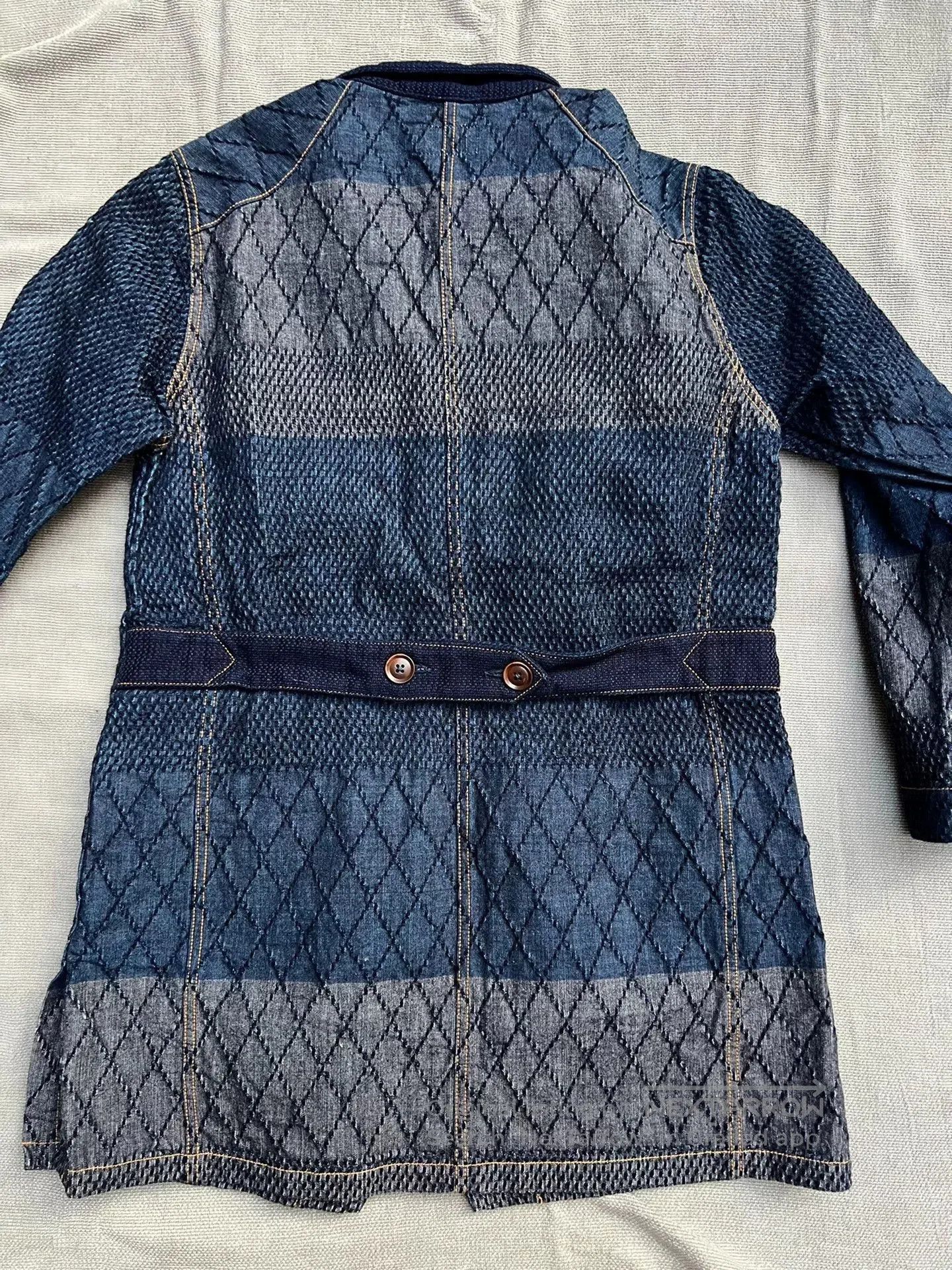 Japanese Brand Unique Graph Zero Coat with Mixed Materials. Size US M / EU 48-50 / 2 - 8 Thumbnail