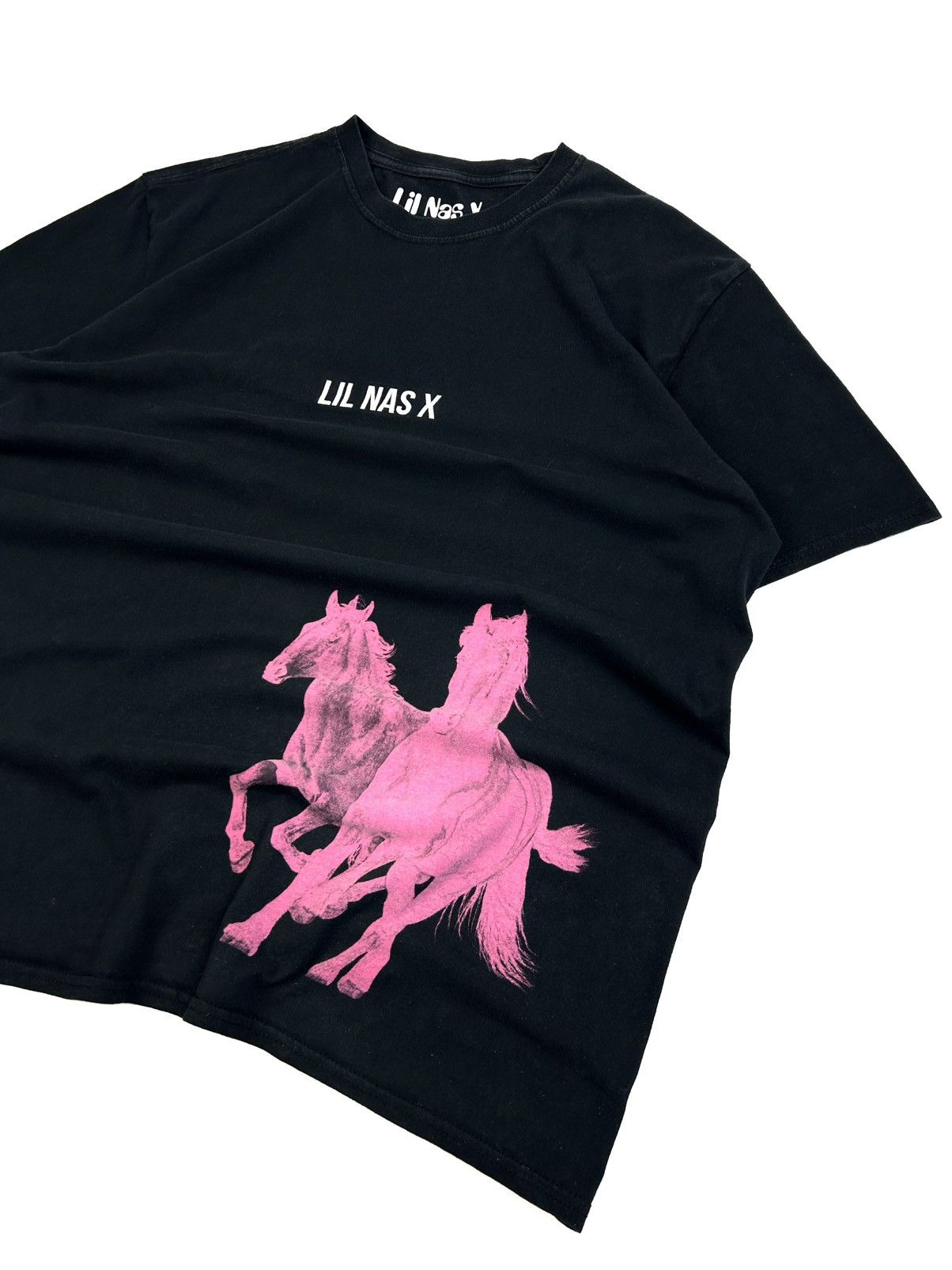 Rap Tees Rare LIL NAS X Pink Horses tee Black Size Xl Y2k Size US XL / EU 56 / 4 - 3 Thumbnail