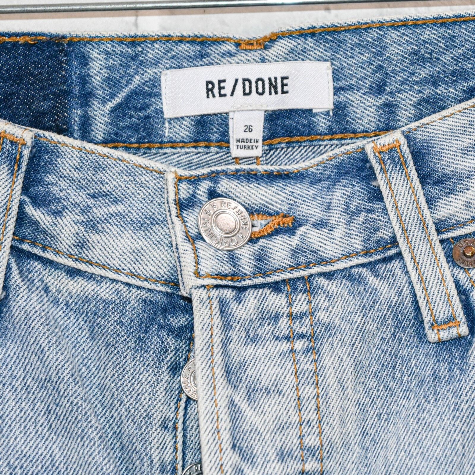RE/DONE Re/Done 90s High Rise Loose leg Denim Jeans Playa Destroy Size 26" / US 2 / IT 38 - 3 Thumbnail