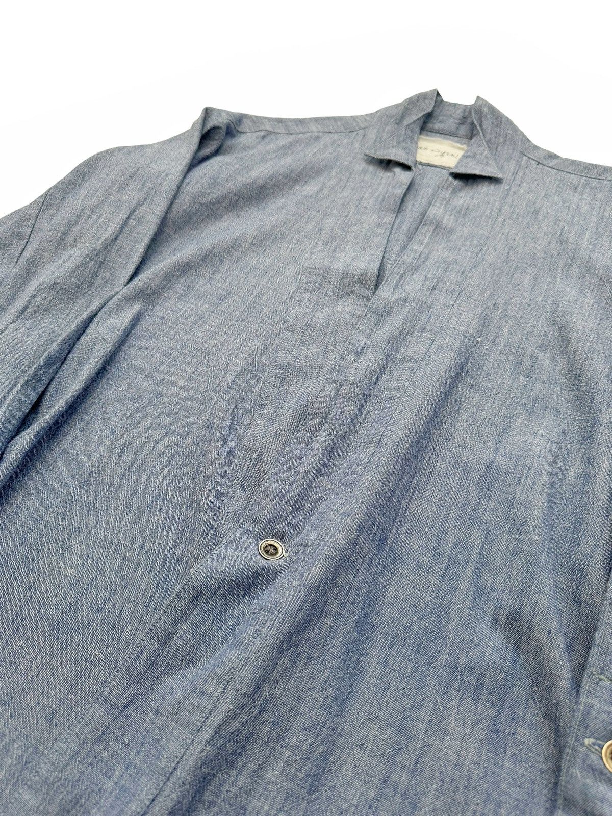 Greg Lauren Chambray Winged GL1 Studio Shirt Linen Size US S / EU 44-46 / 1 - 2 Thumbnail