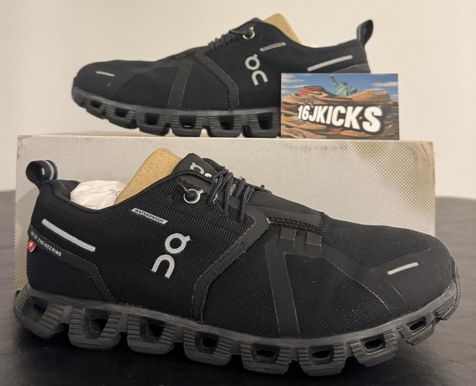 On Size 7.5 - ON Cloud 5 Waterproof All Black W Size US 7.5 / IT 37.5 - 1 Thumbnail