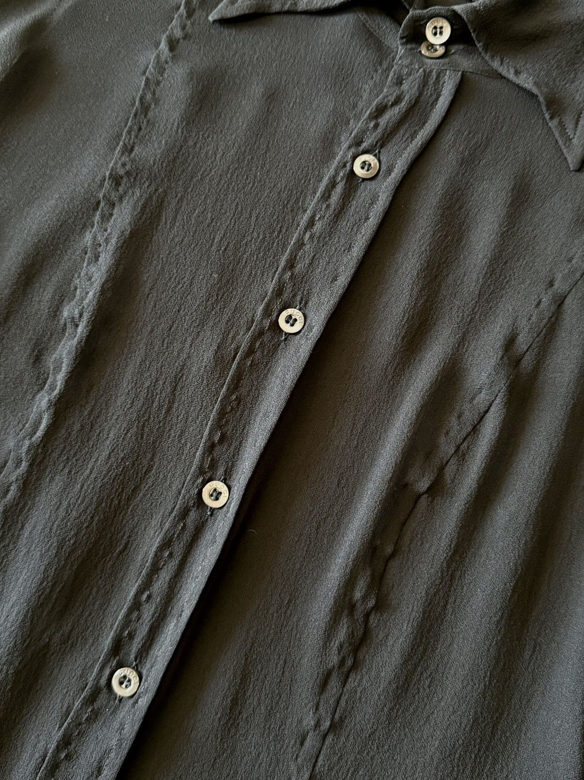 Gucci Gucci - Tom Ford - Fall 1996 - Sheer Silk with Epaulettes Size S / US 4 / IT 40 - 3 Thumbnail