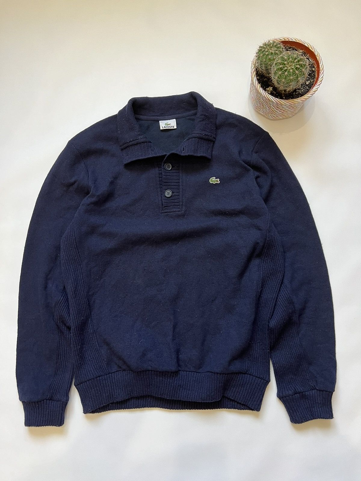 Lacoste Vintage Lacoste Wool Sweater Size US L / EU 52-54 / 3 - 1 Thumbnail