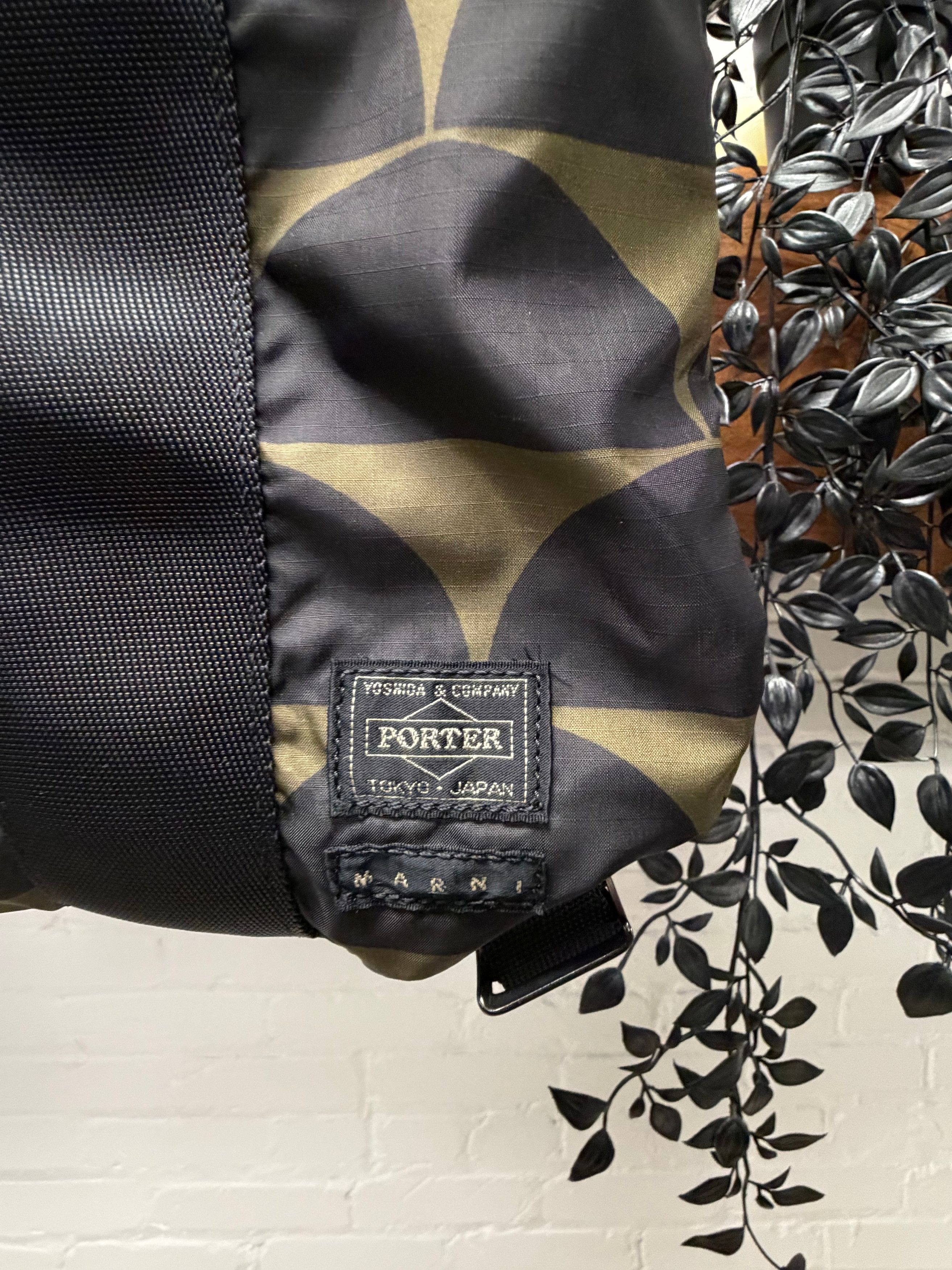 Marni Marni x Porter Black/Green Nylon Tote Bag Size ONE SIZE - 4 Thumbnail