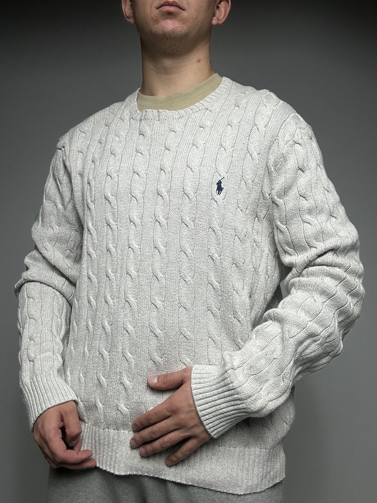 Polo Ralph Lauren Mens Knitwear Polo Ralph Lauren Cable Sweater Oldmoney Size US XXL / EU 58 / 5 - 2 Thumbnail