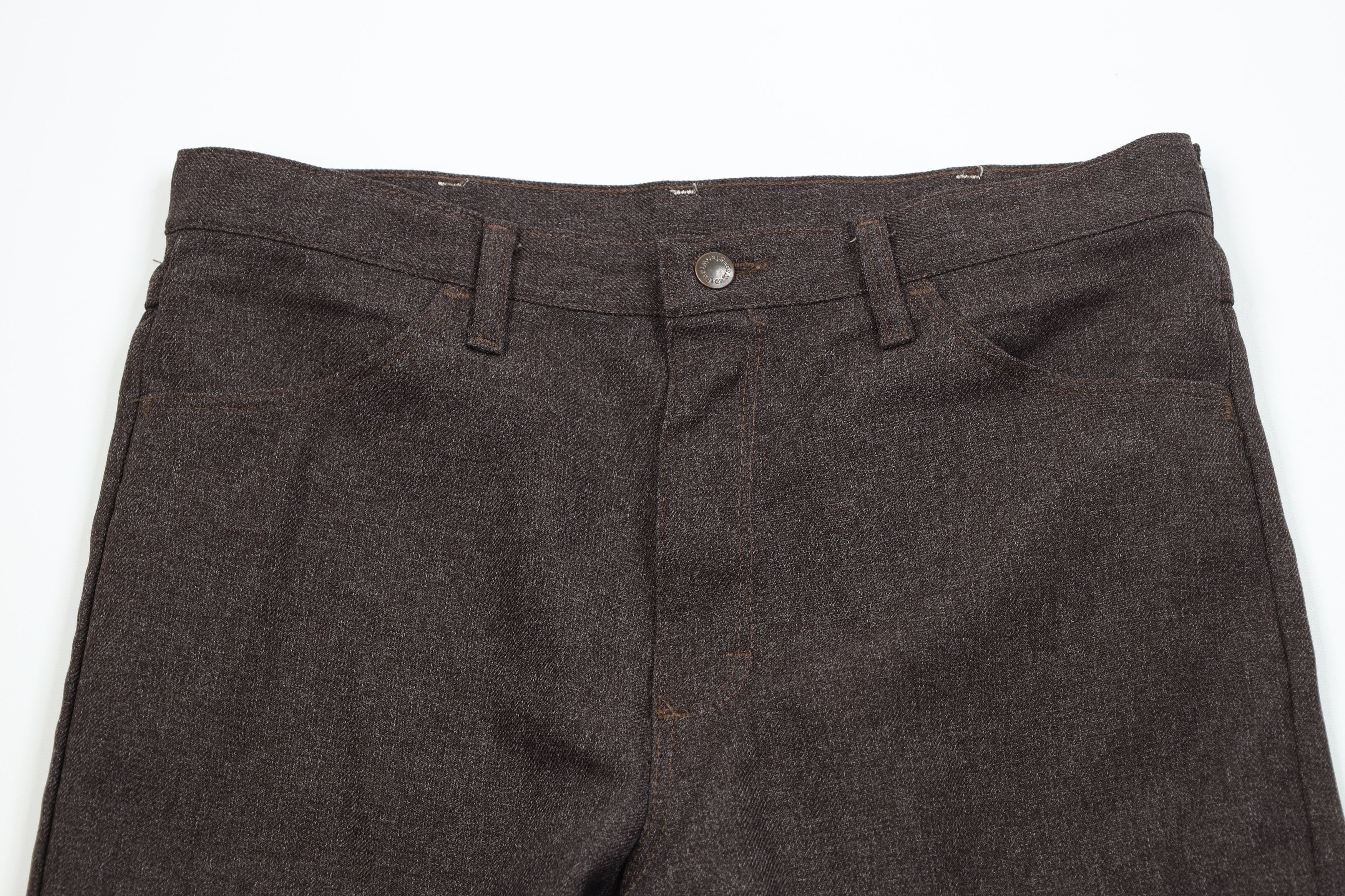 Wrangler Vintage 90s Wrangler Wide Leg Chino Pants Heather Brown USA Size US 34 / EU 50 - 2 Thumbnail