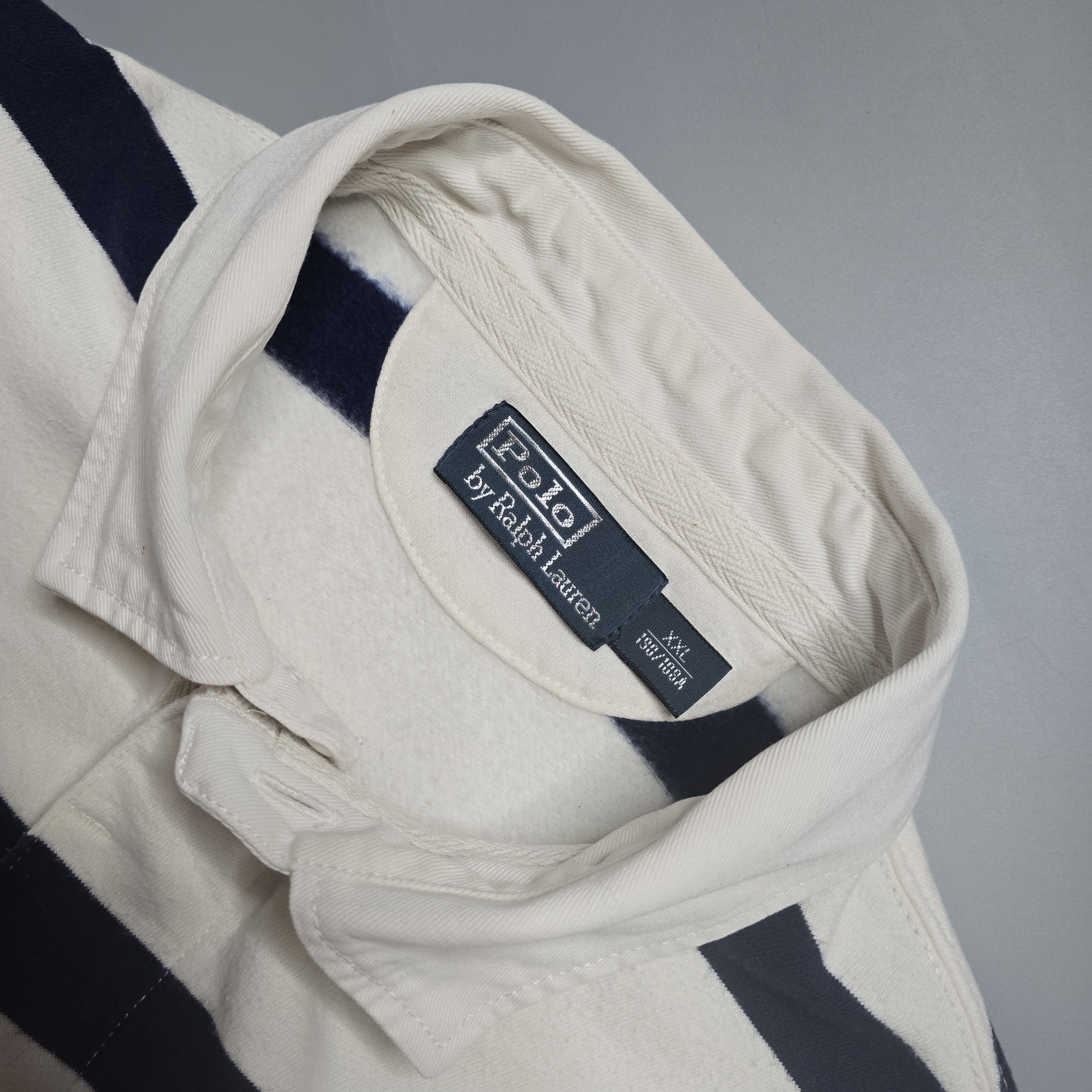Polo Ralph Lauren Polo Ralph Lauren - Y2K Striped Rugby Polo Size US XXL / EU 58 / 5 - 4 Thumbnail