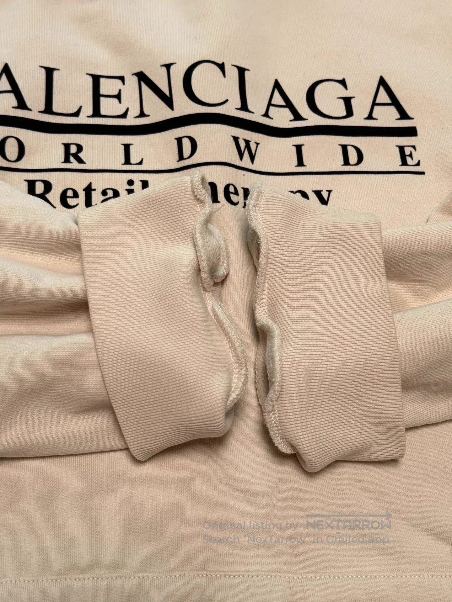 Balenciaga Beige Worldwide Retail Therapy Hoodie. Size US L / EU 52-54 / 3 - 3 Thumbnail