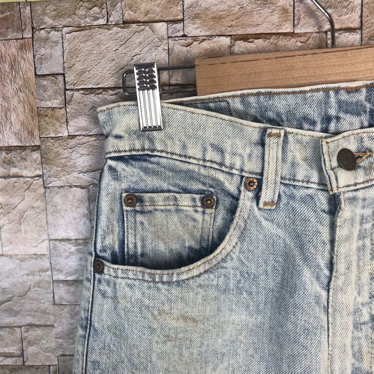 Japanese Brand Japan vintage faded Blue Distressed Denim Pants #A58 Size US 29 - 6 Thumbnail