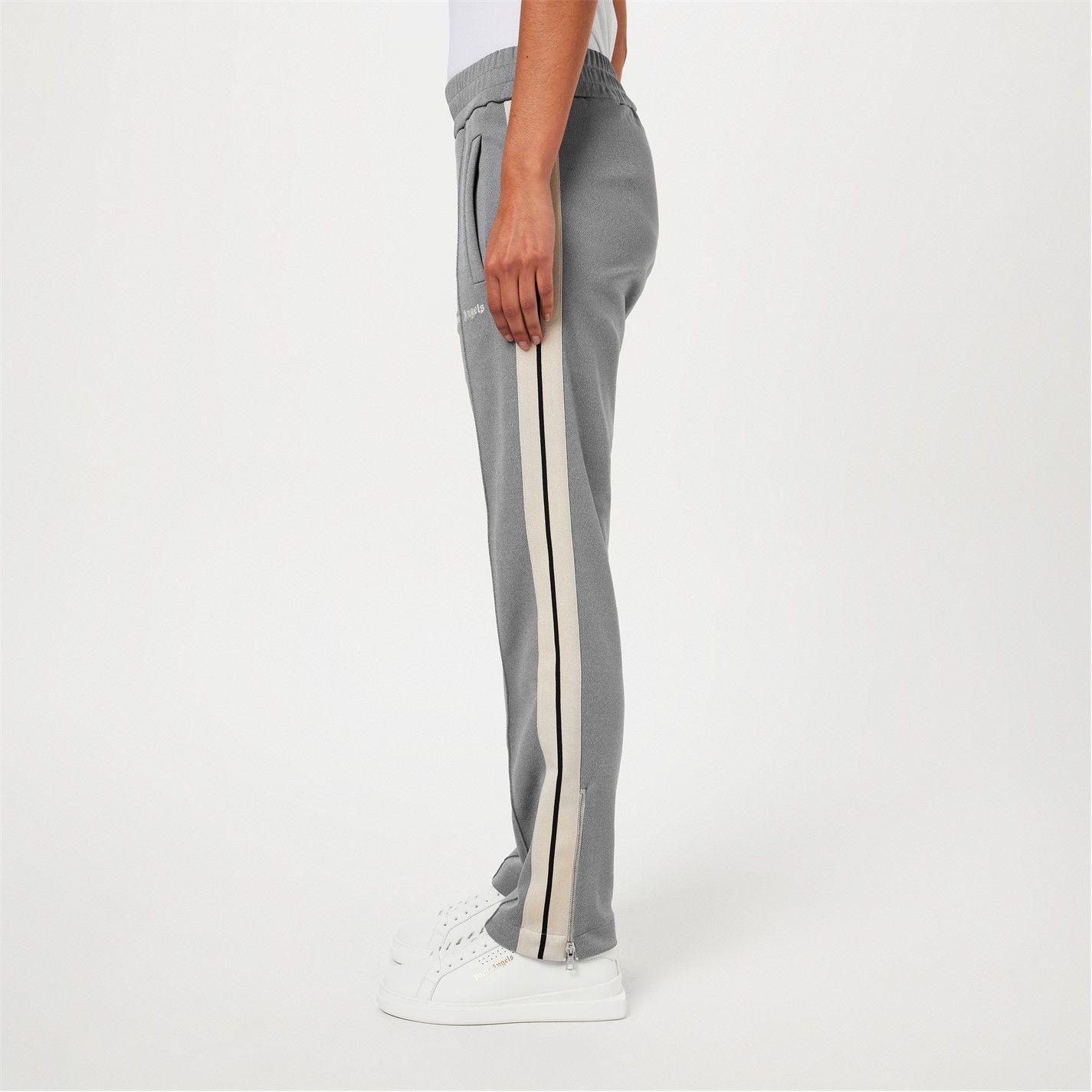 Palm Angels o1g2r1mq0325 Logo Embroidered Track Trouser in Grey & White Size 29" - 4 Thumbnail